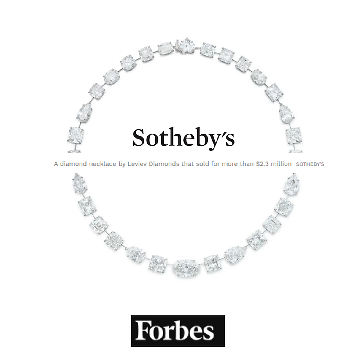 A diamond necklace by Leviev Diamonds that sold for more than $2.3 million