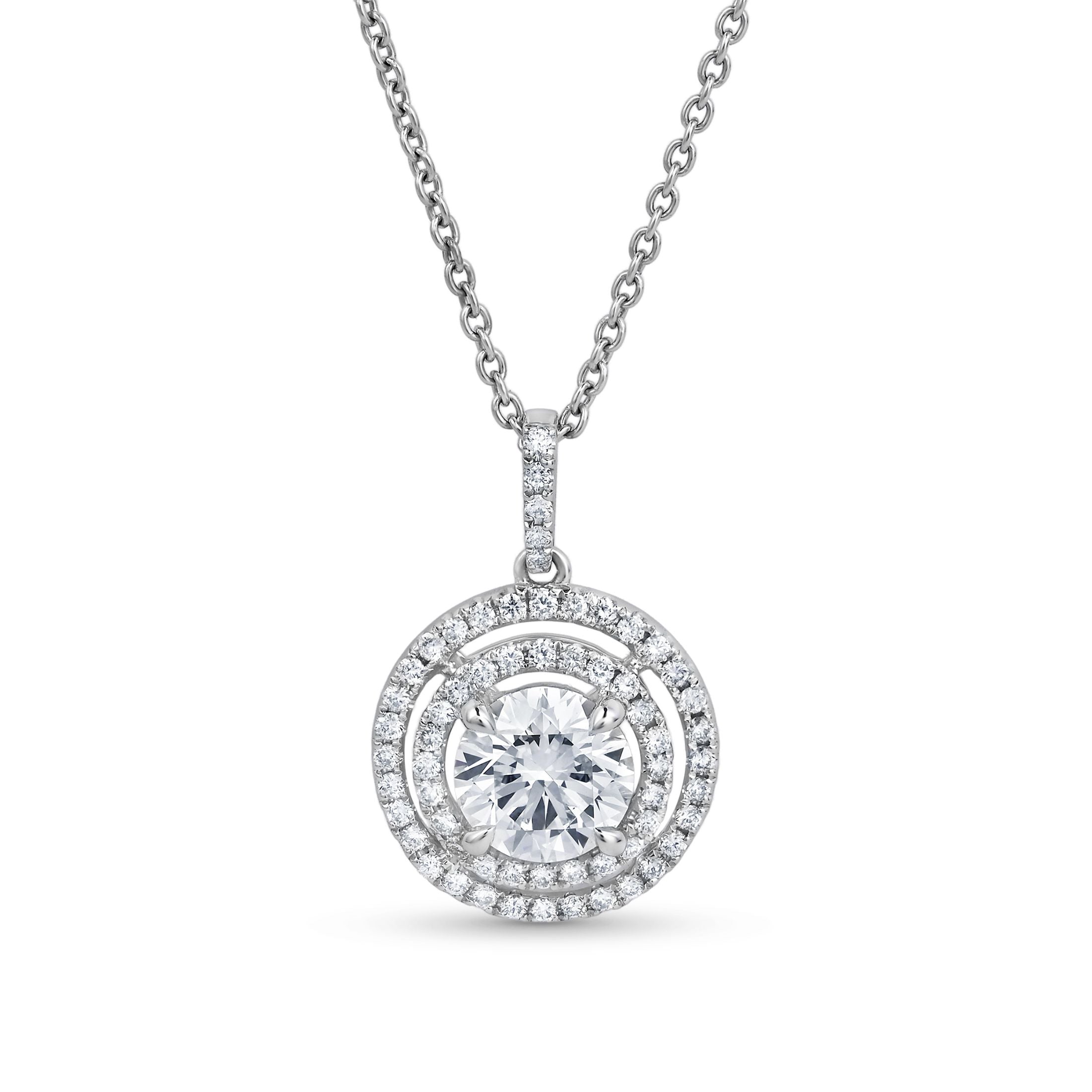 Galassia 2.31 Carat Diamond Pendant Necklace in 18K White Gold