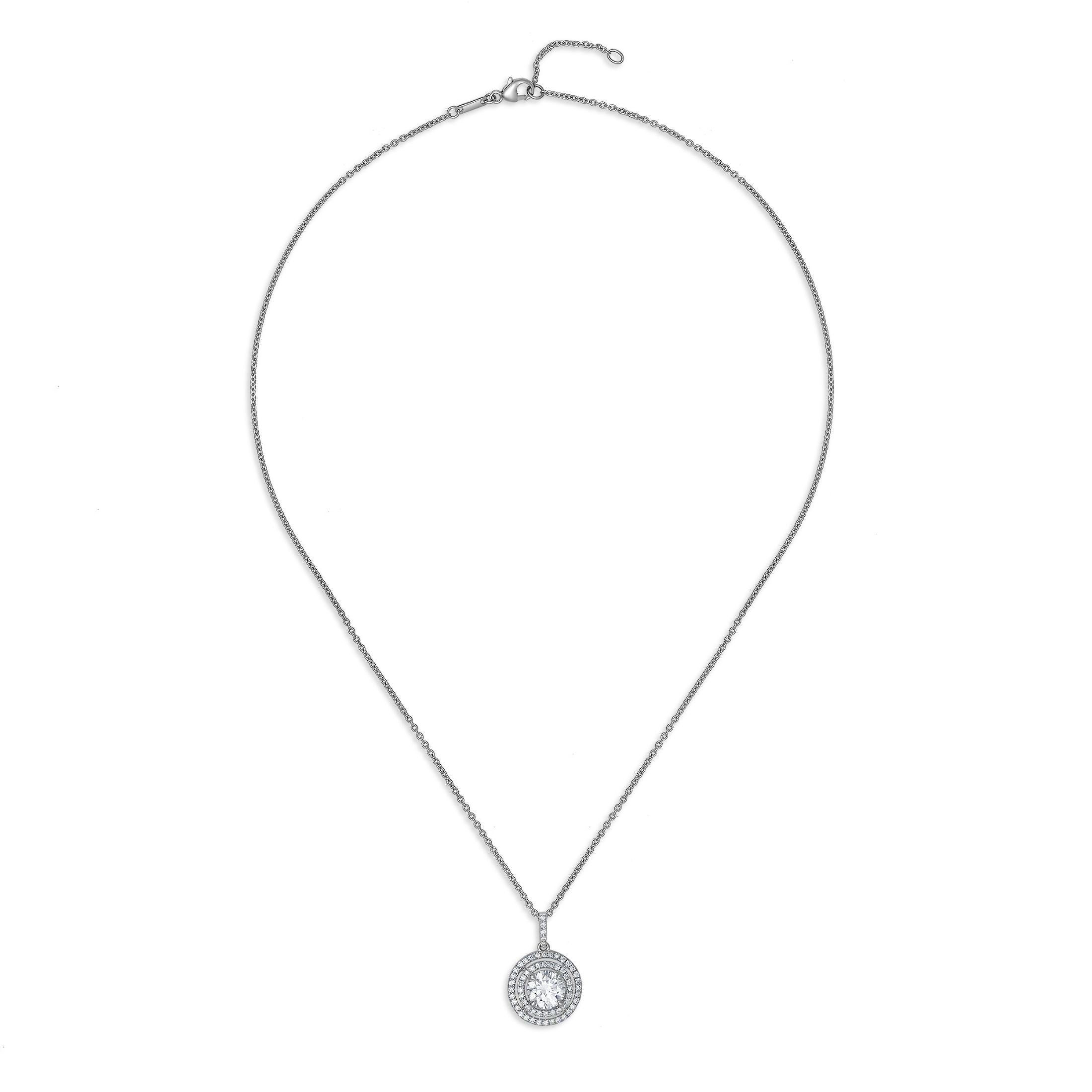 Galassia 2.31 Carat Diamond Pendant Necklace in 18K White Gold