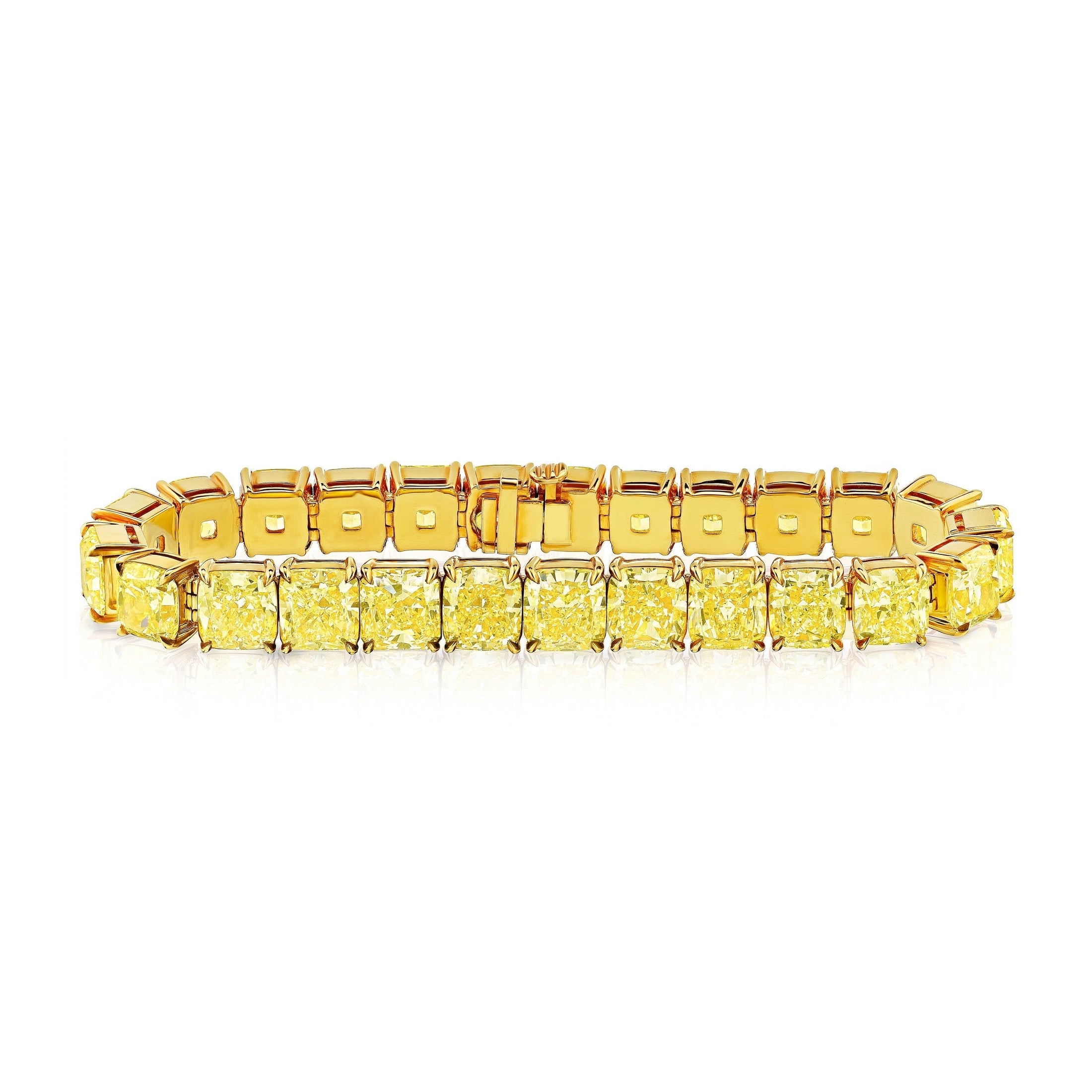 Golden Current 26.25 Carat Yellow Diamond Tennis in 18K Gold Leviev Bracelets Bracelets, Leviev Leviev 