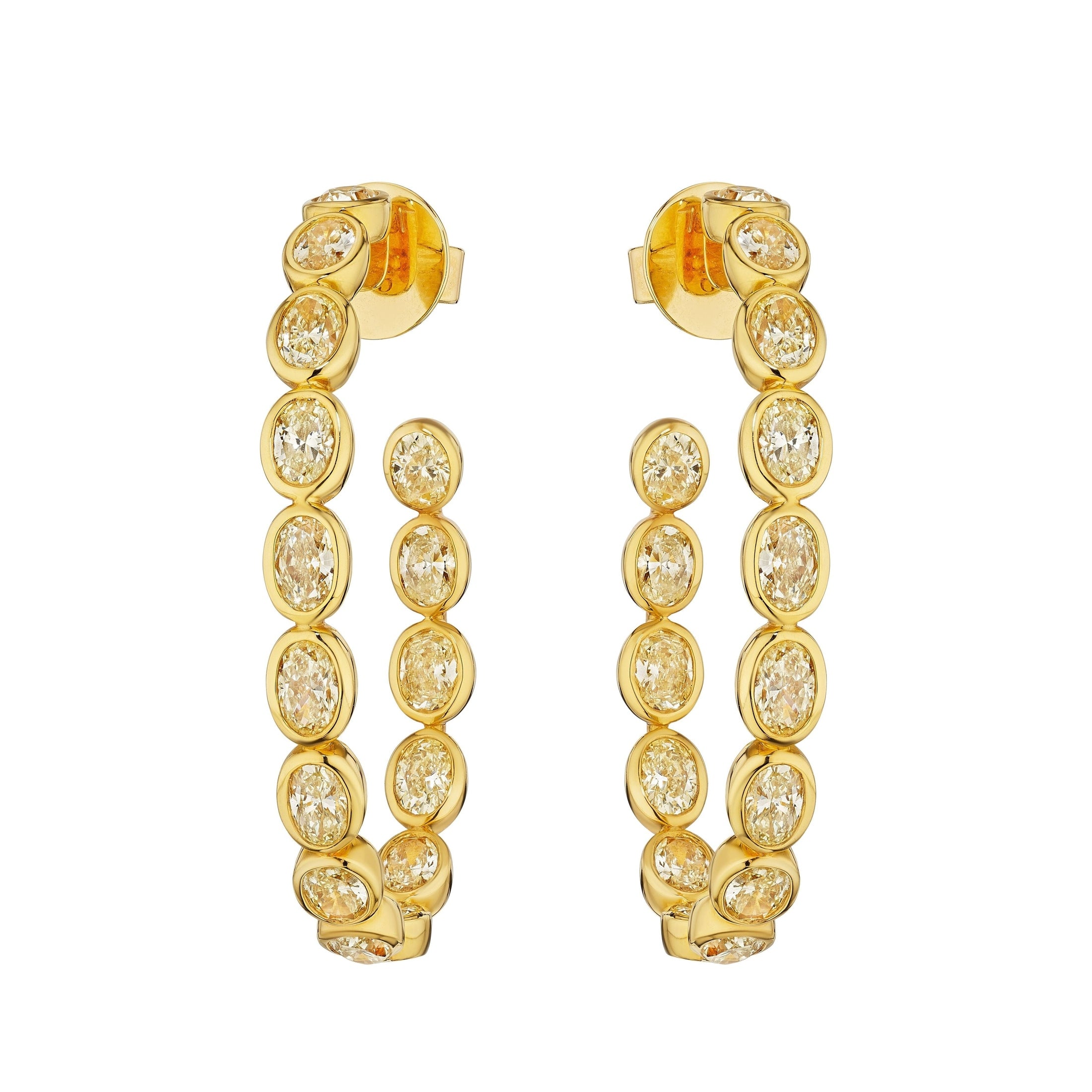 'Golden Eclipse' Radiant Dome Diamond Earrings Leviev Earrings Leviev 