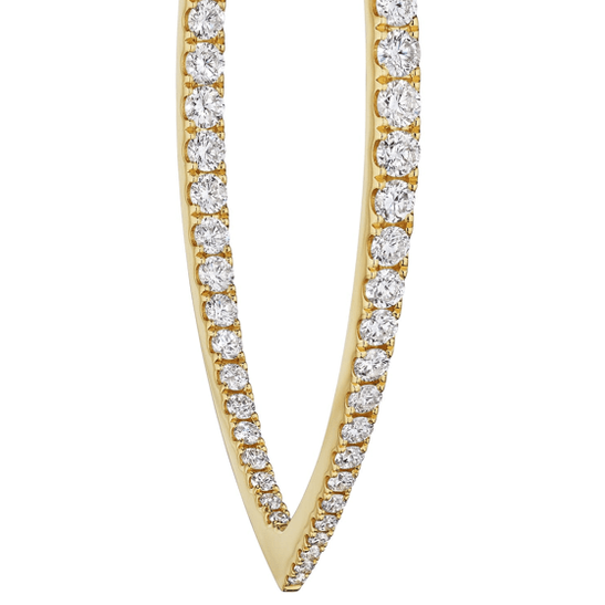 'Golden V' Diamond Hoop Earrings, 2.6 CT Leviev Earrings Earrings 'Golden V' Diamond Hoop Earrings, 2.6 CT Leviev Earrings Earrings