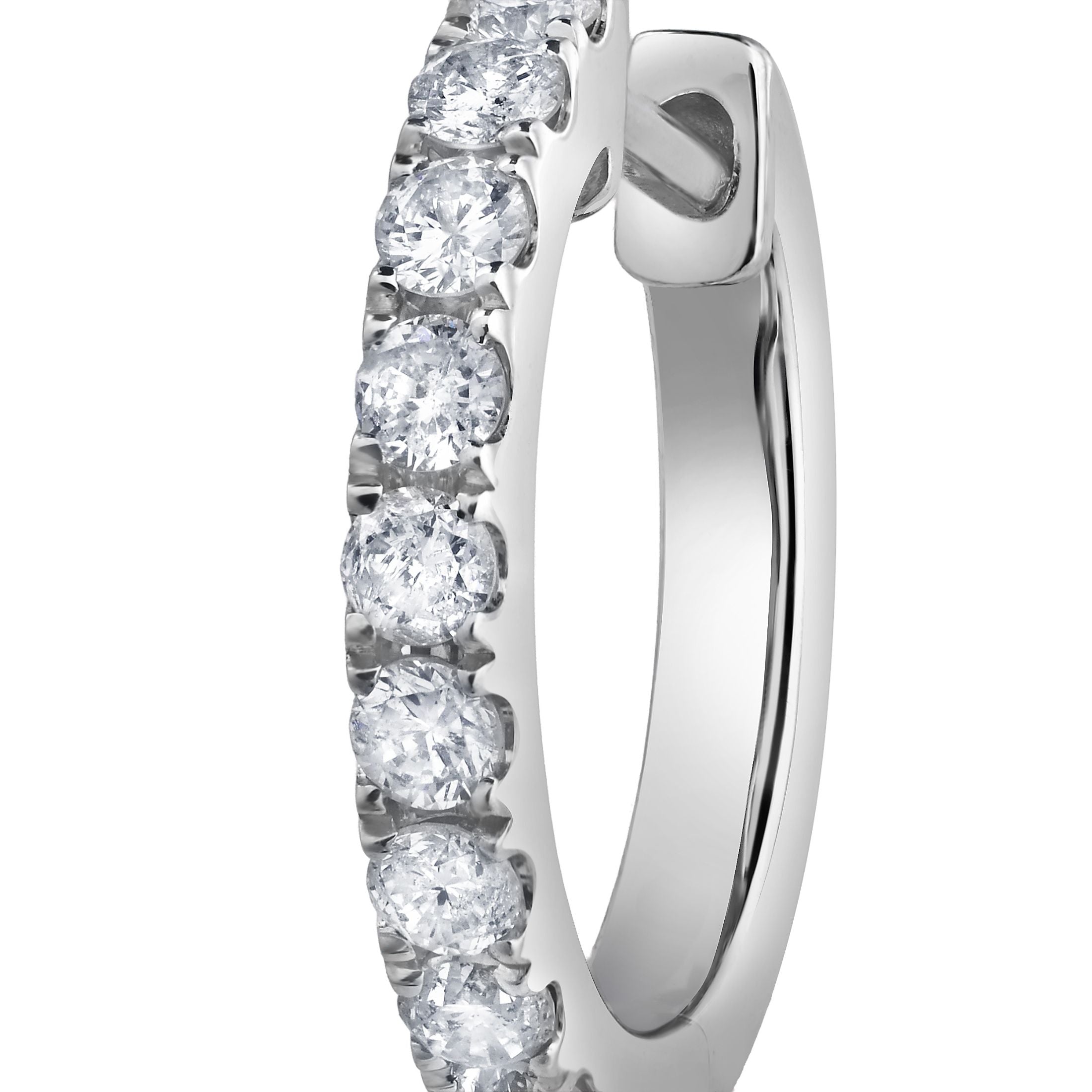 Hazel 0.26 Carat Diamond Hoop Earrings in 18K White Gold