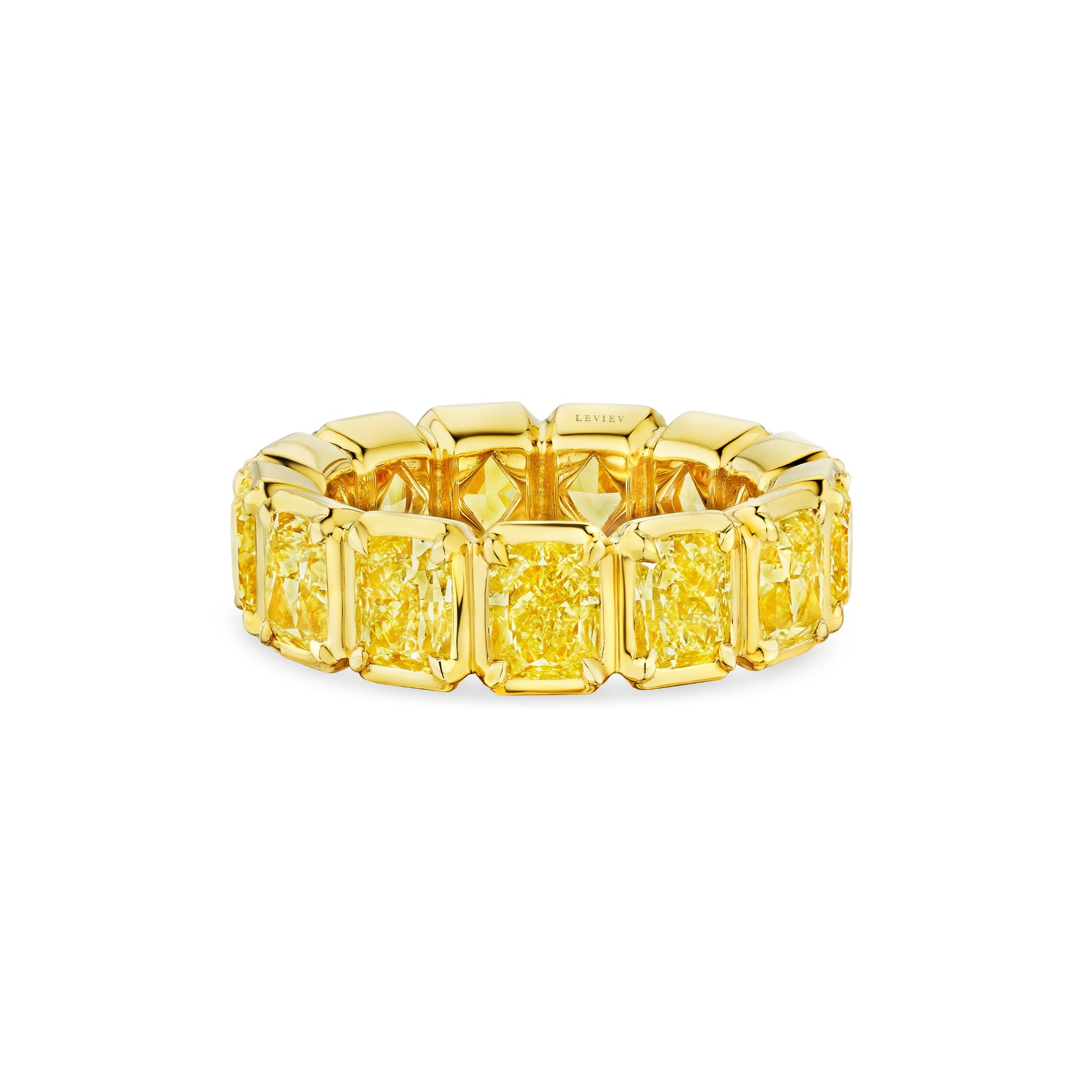 Helsi 7.37 Carat Yellow Diamond Eternity Ring in 18K Gold