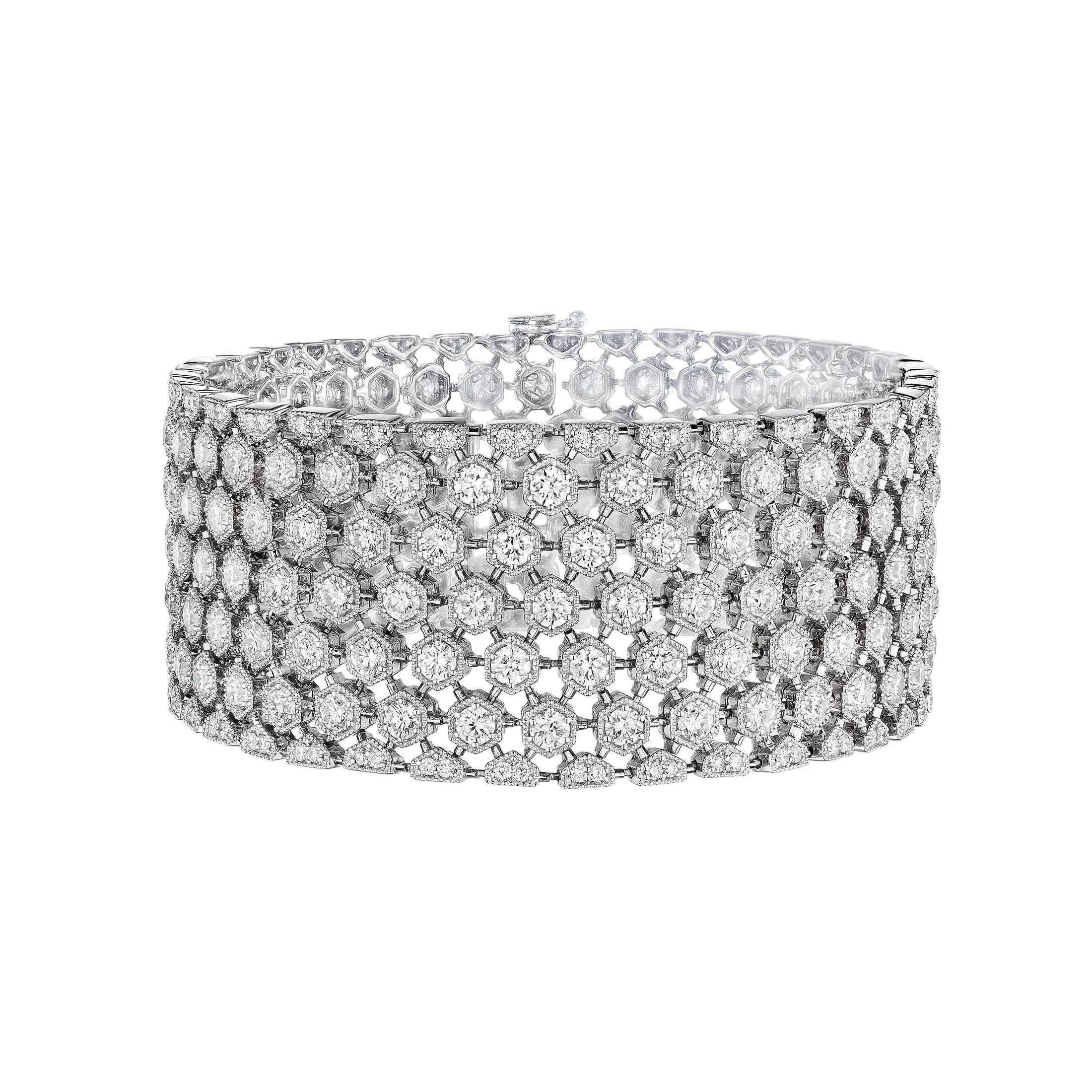 Hypatia 17.25 Carat Diamond Bracelet in 18K White Gold Leviev Bracelets Bracelet, Bracelets, Leviev Leviev 