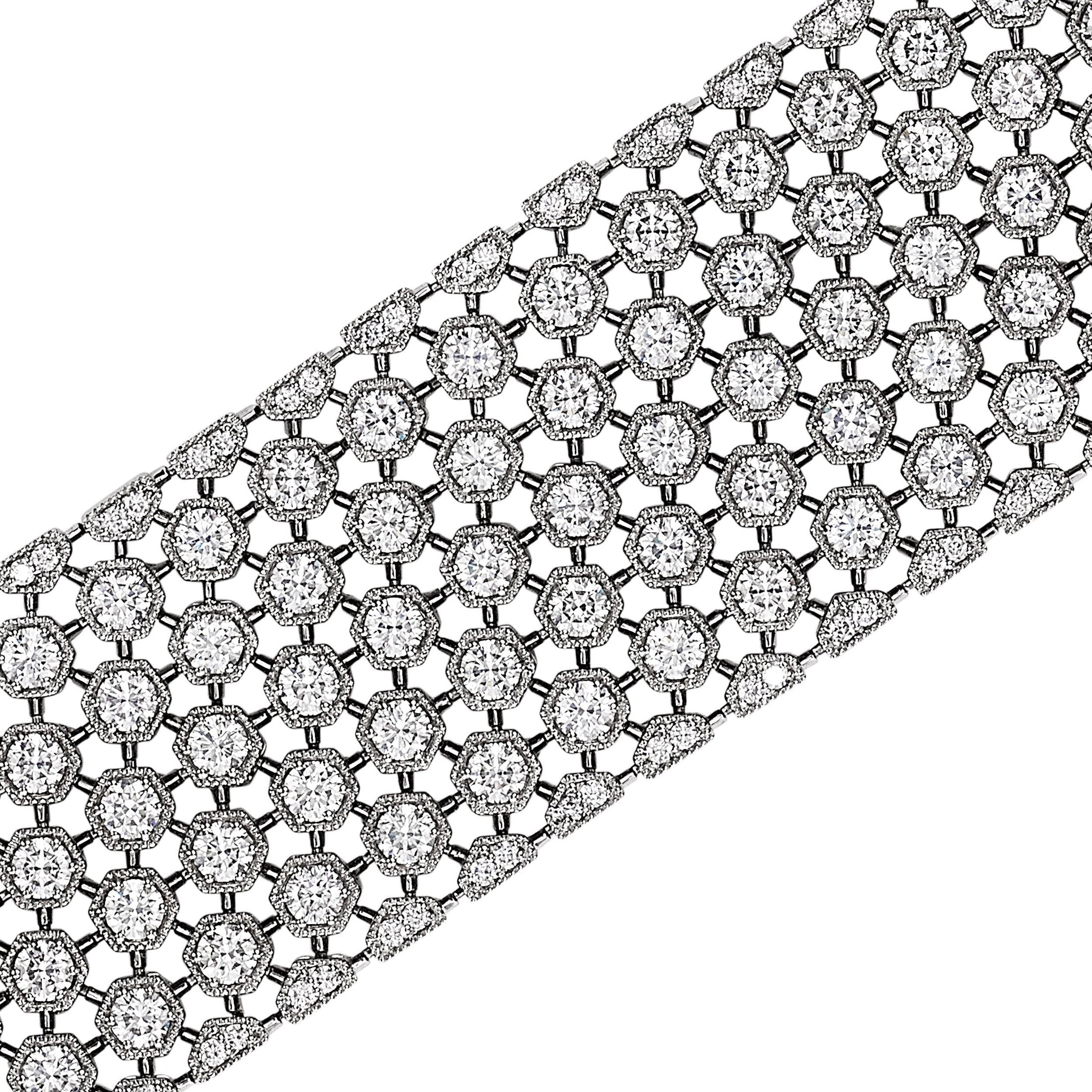 Hypatia 17.25 Carat Diamond Bracelet in 18K White Gold Leviev Bracelets Bracelet, Bracelets, Leviev Leviev 