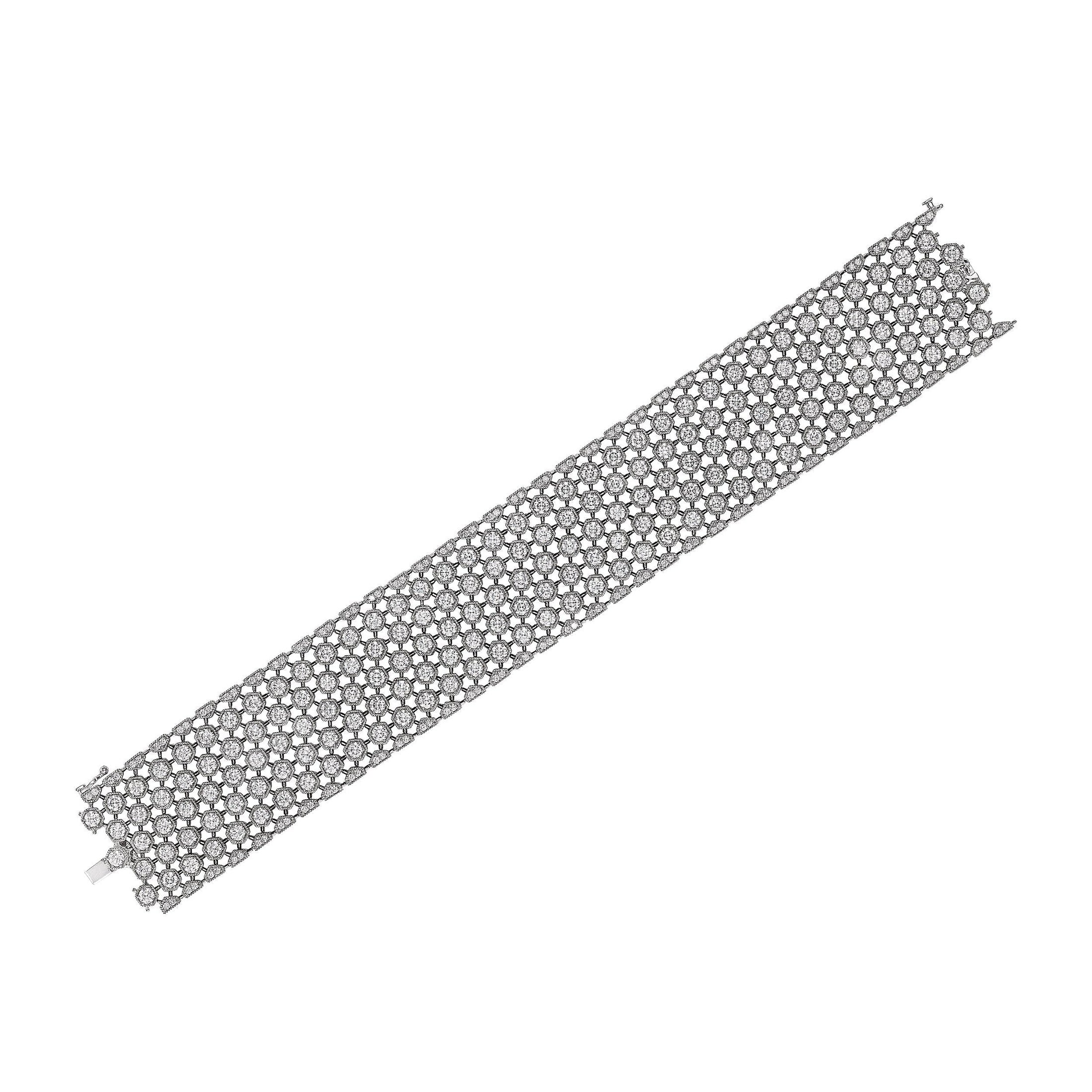 Hypatia 17.25 Carat Diamond Bracelet in 18K White Gold Leviev Bracelets Bracelet, Bracelets, Leviev Leviev 