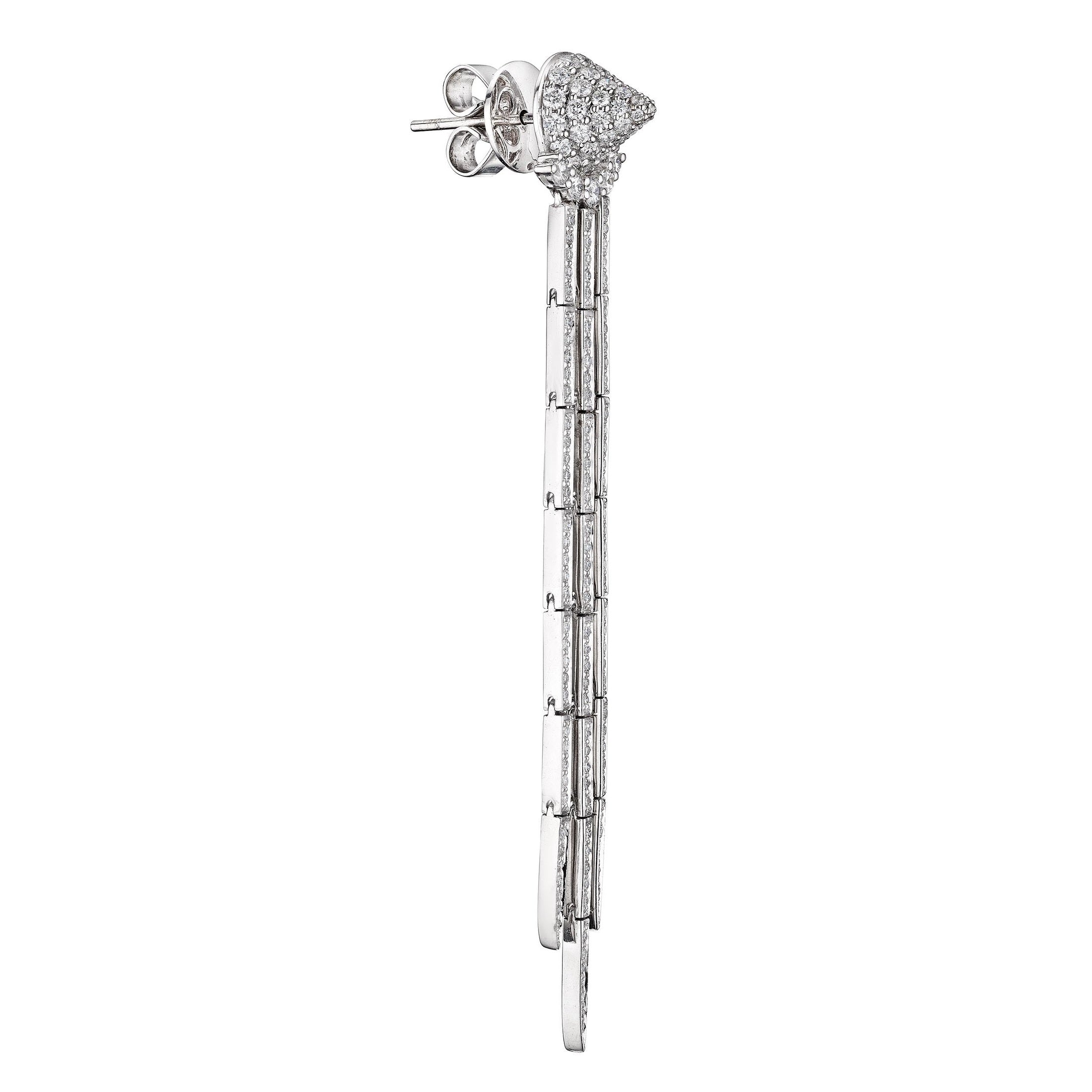 'Infinite Elegance' Hinged Drop Earrings, 2.50 CT Leviev Earrings Earrings Leviev 