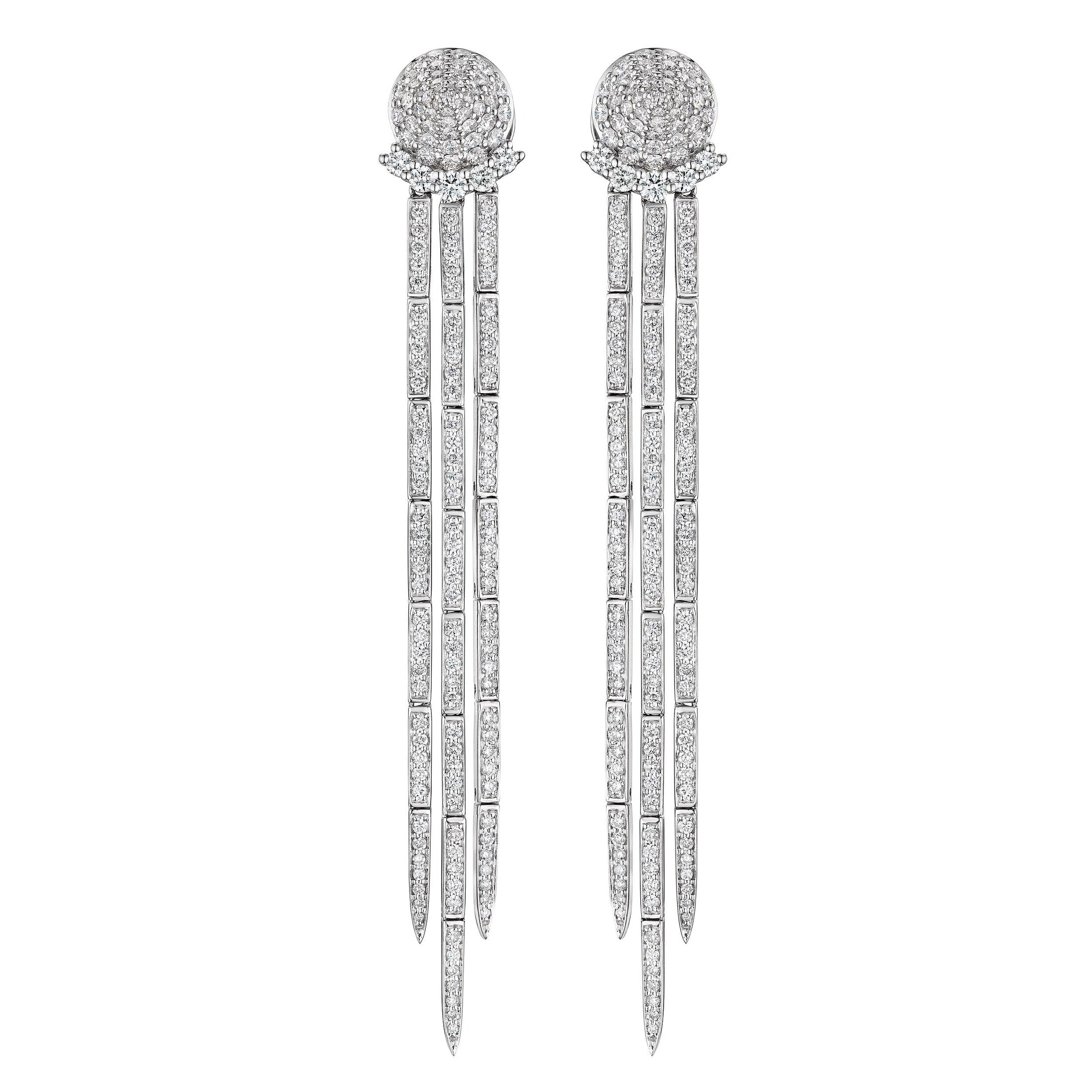 'Infinite Elegance' Hinged Drop Earrings, 2.50 CT Leviev Earrings Earrings Leviev 