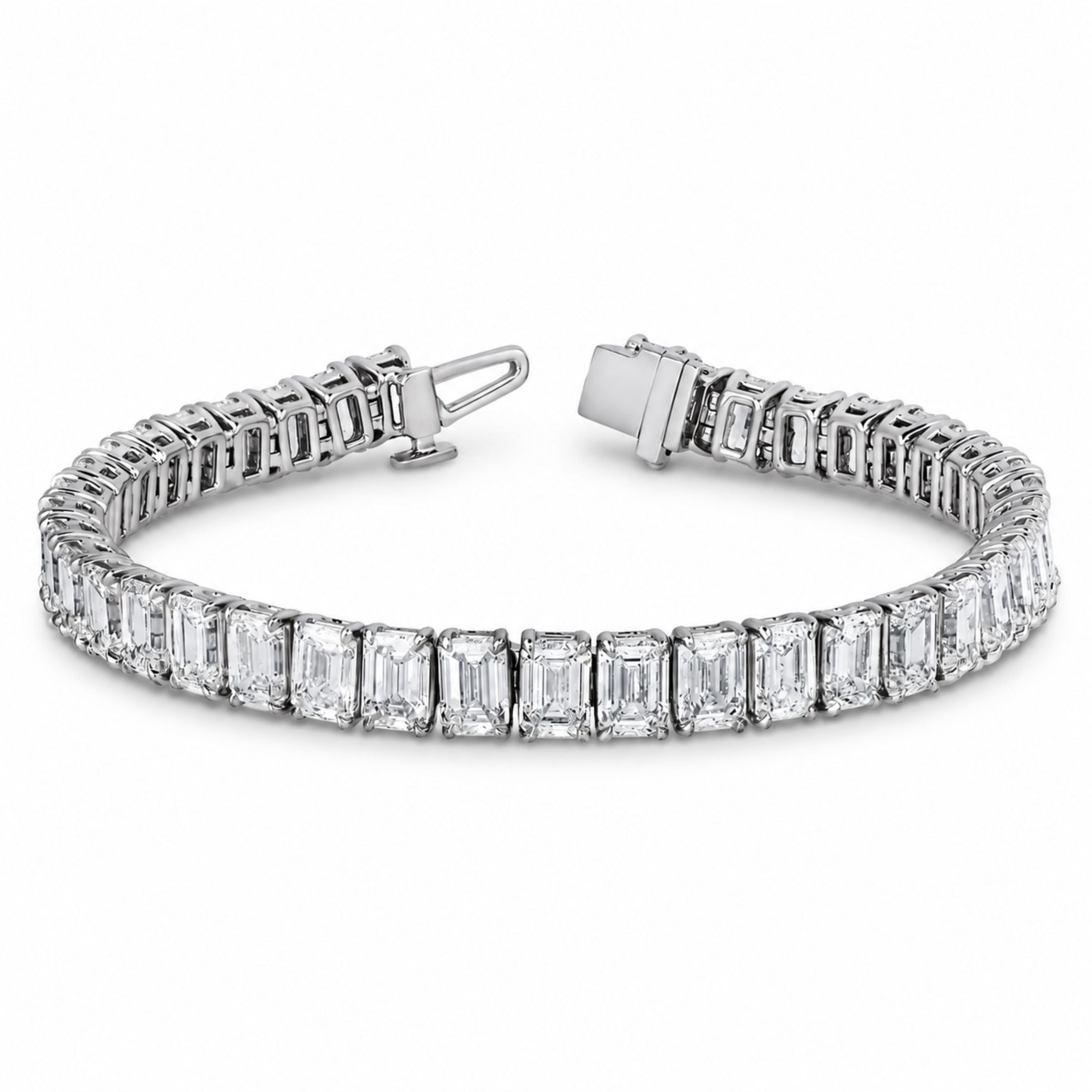 Isla 20.59 Carat Diamond Tennis Bracelet in Platinum