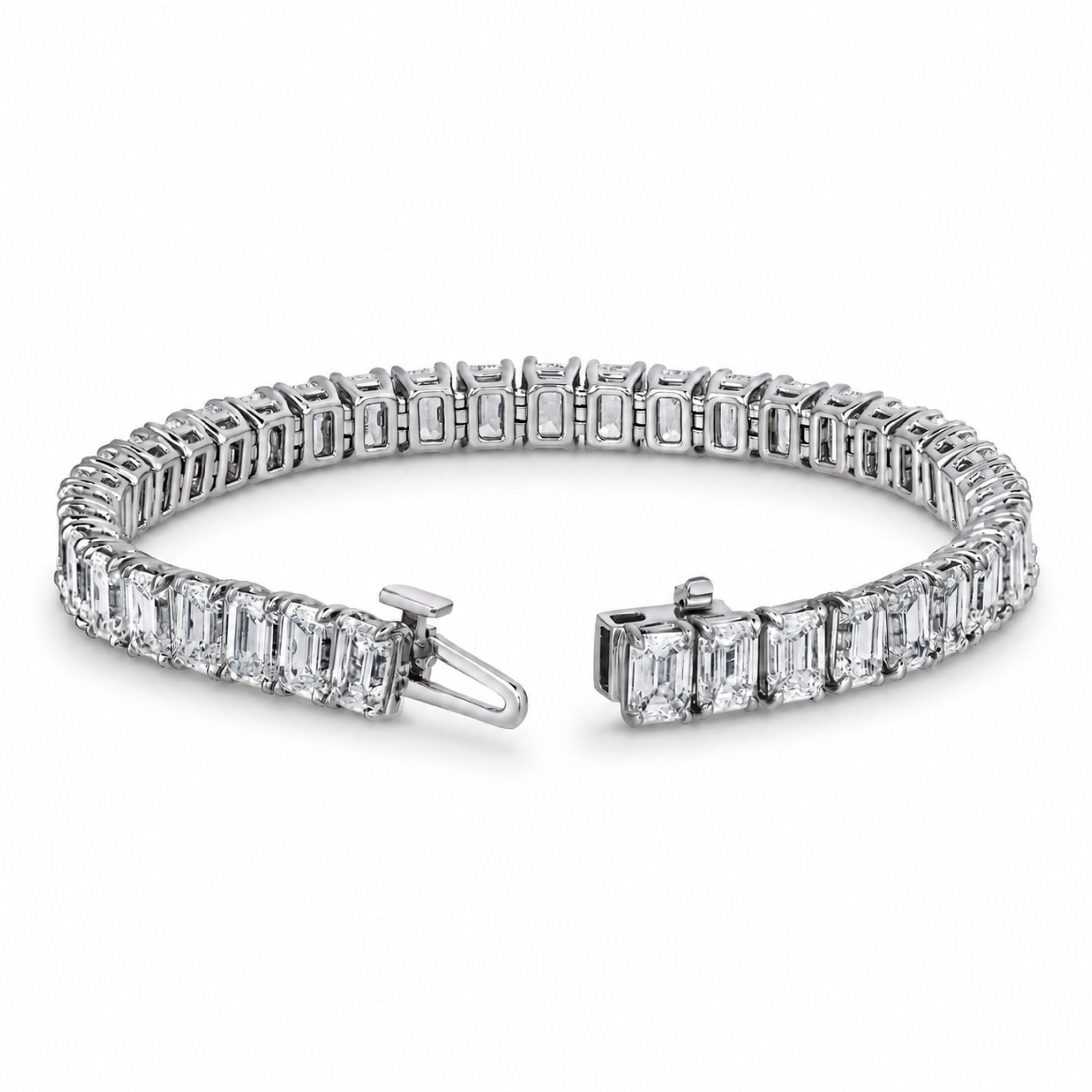 Isla 20.59 Carat Diamond Tennis Bracelet in Platinum