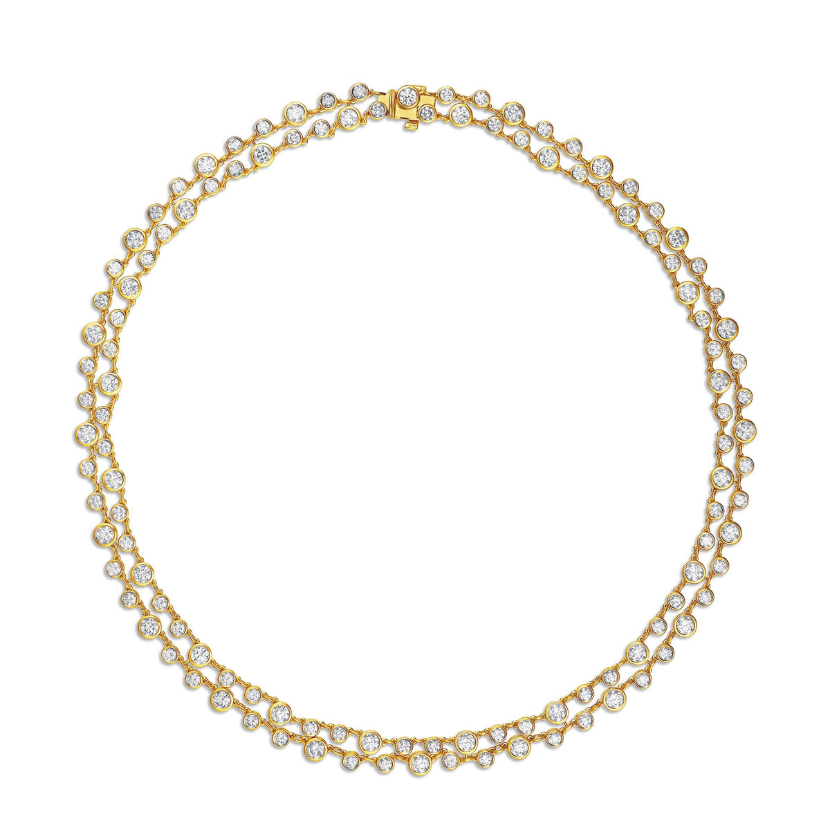 Krauseln 14.33 Carat Diamond Necklace in 18K Gold Leviev Necklaces 18K, 18k Gold, 18k Gold Necklace, Diamond Necklace, Everyday Luxury Jewelry, Fine Jewelry, High Jewelry, Layered, Layered Necklace, Leviev, Leviev Necklace, Multilayer Necklace, Natural Diamond, Natural Diamonds, Necklaces, Statement Necklace, Women's Necklace, Yellow Gold, Yellow Gold & Diamond, Yellow Gold Necklace Leviev 