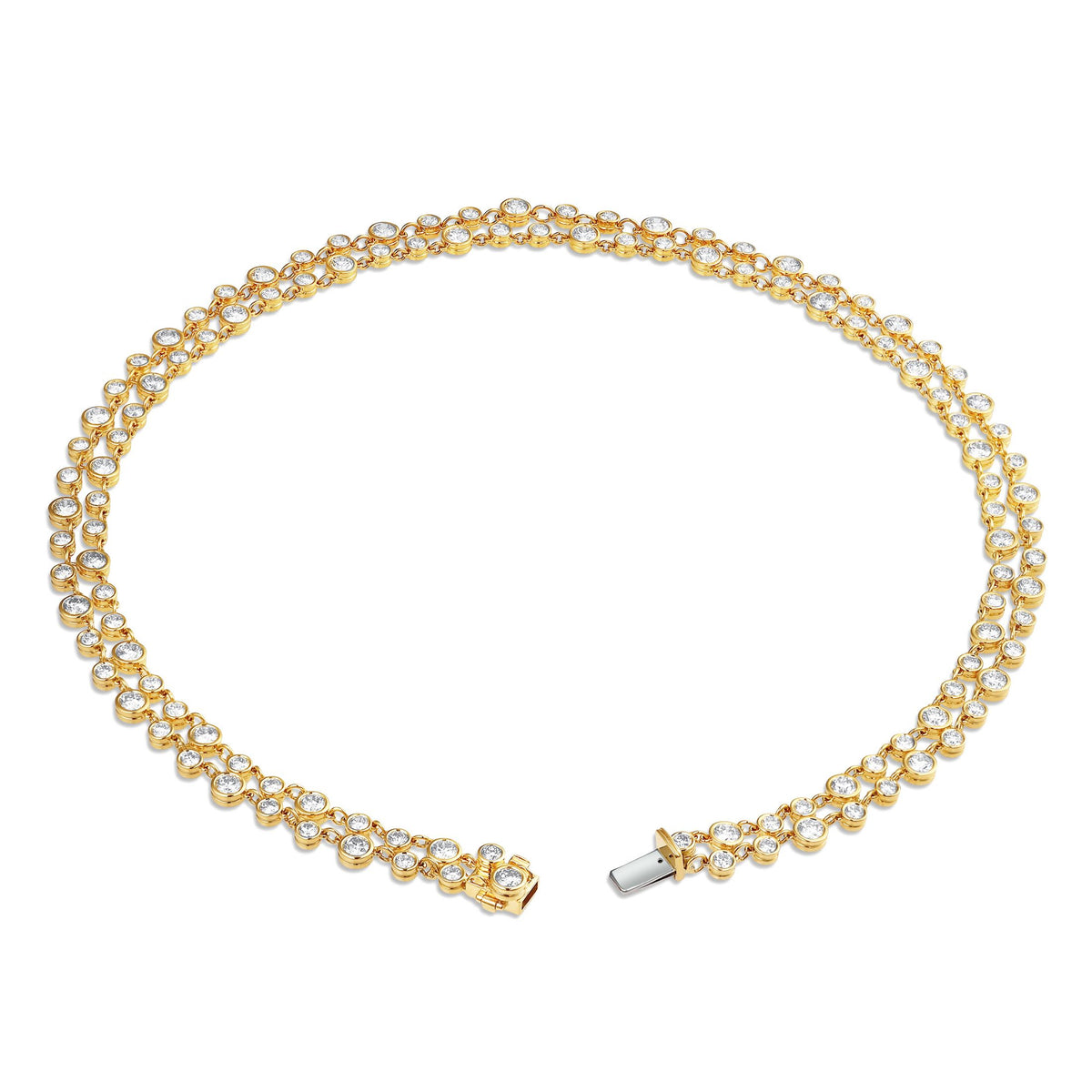 Krauseln 14.33 Carat Diamond Necklace in 18K Gold Leviev Necklaces 18K, 18k Gold, 18k Gold Necklace, Diamond Necklace, Everyday Luxury Jewelry, Fine Jewelry, High Jewelry, Layered, Layered Necklace, Leviev, Leviev Necklace, Multilayer Necklace, Natural Diamond, Natural Diamonds, Necklaces, Statement Necklace, Women's Necklace, Yellow Gold, Yellow Gold & Diamond, Yellow Gold Necklace Leviev 