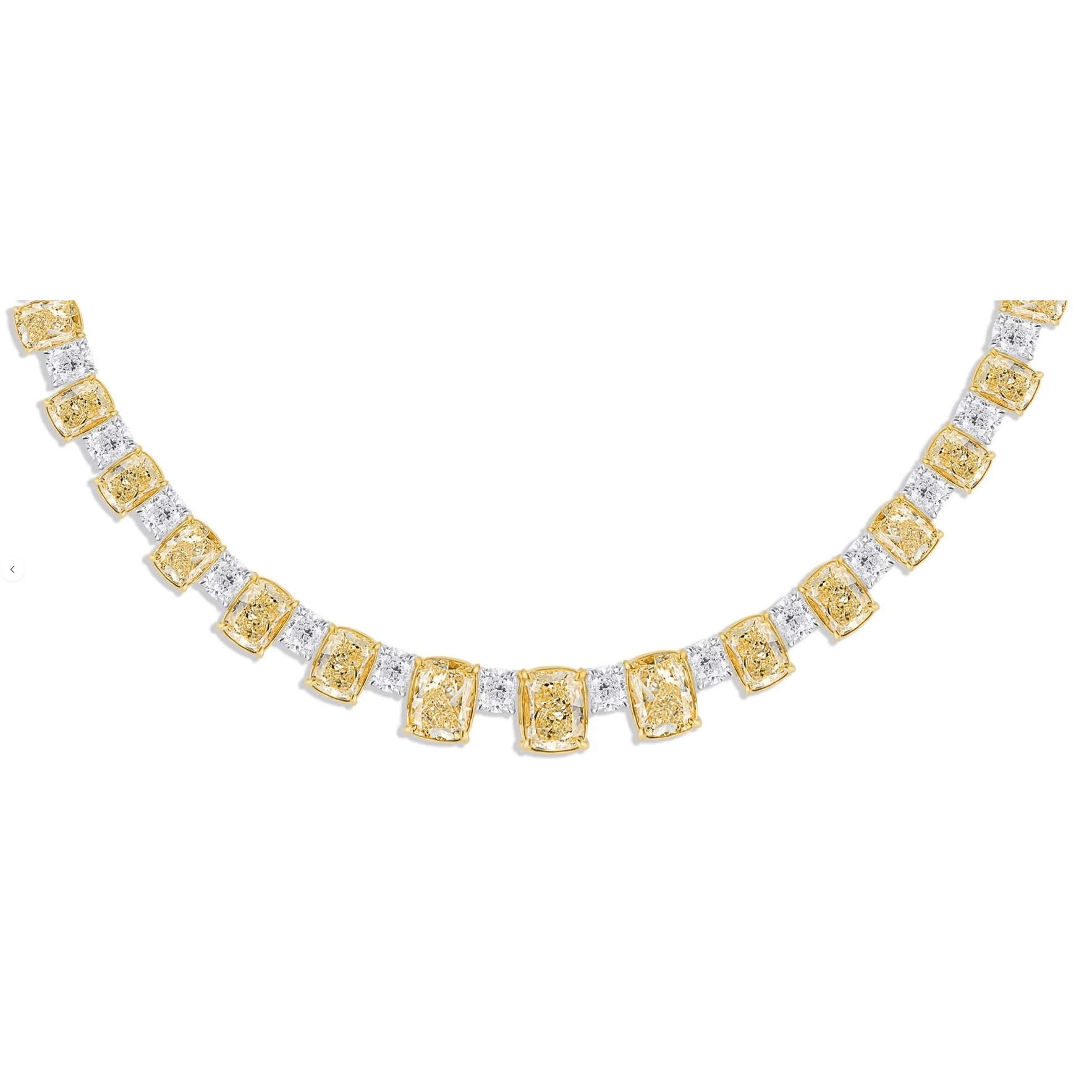 'LEVIEV Capella' Yellow and White Diamonds Graduating Necklace, 80 CT Leviev Necklaces Color Diamond, High Jewelry, QUOTE