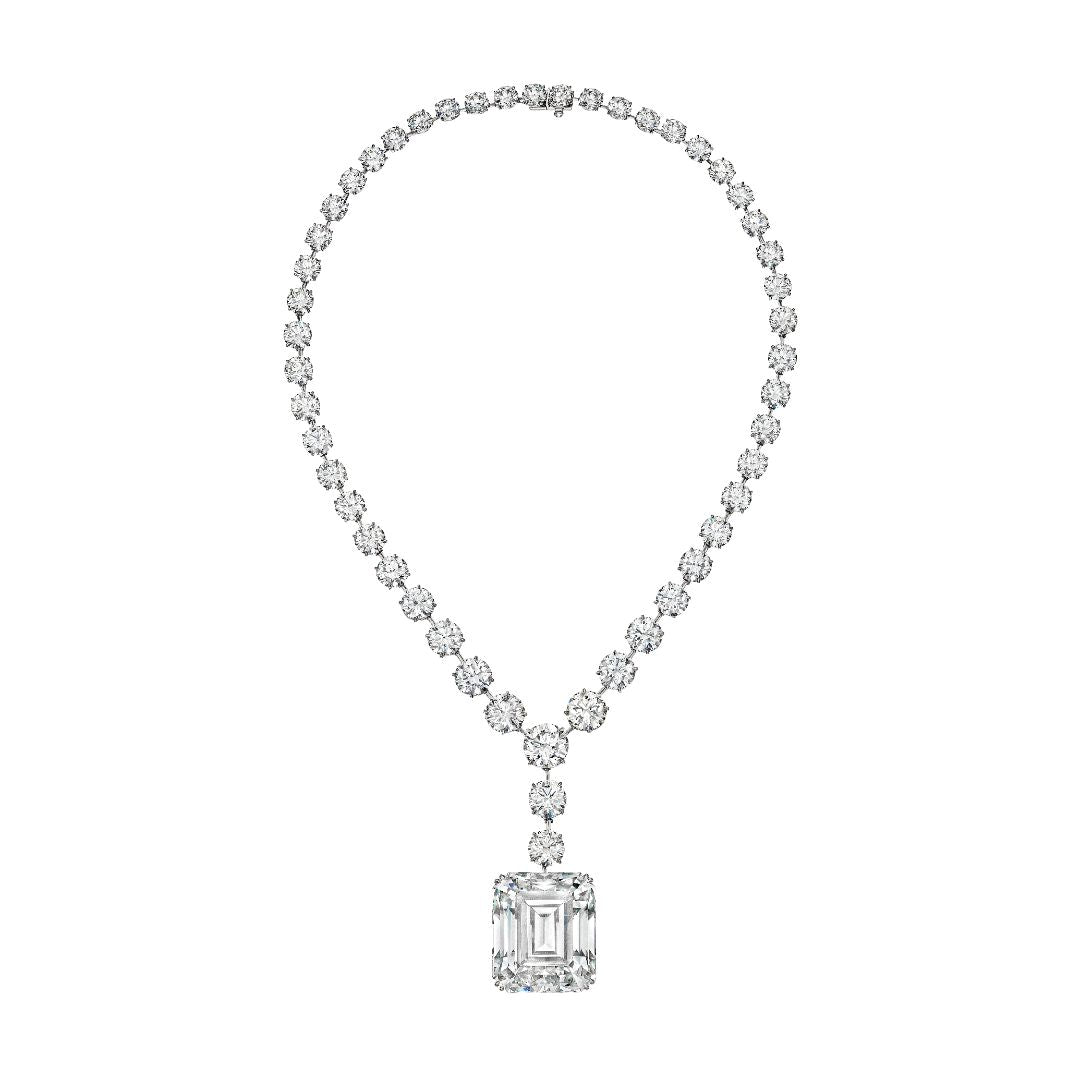'LEVIEV Sirius' Emerald and Round Diamond Necklace, 200 CT Leviev Necklaces Necklaces Leviev 
