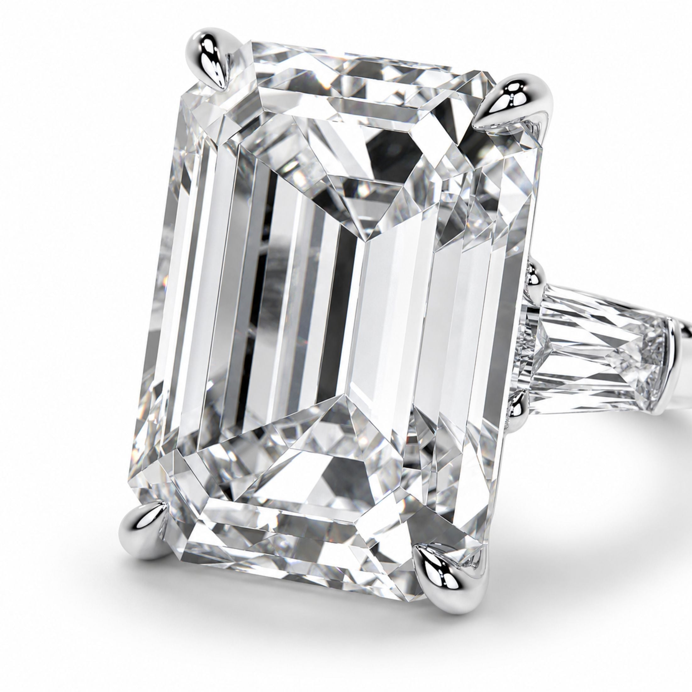 Legacy 5.83 Carat Emerald Cut Diamond Ring in Platinum