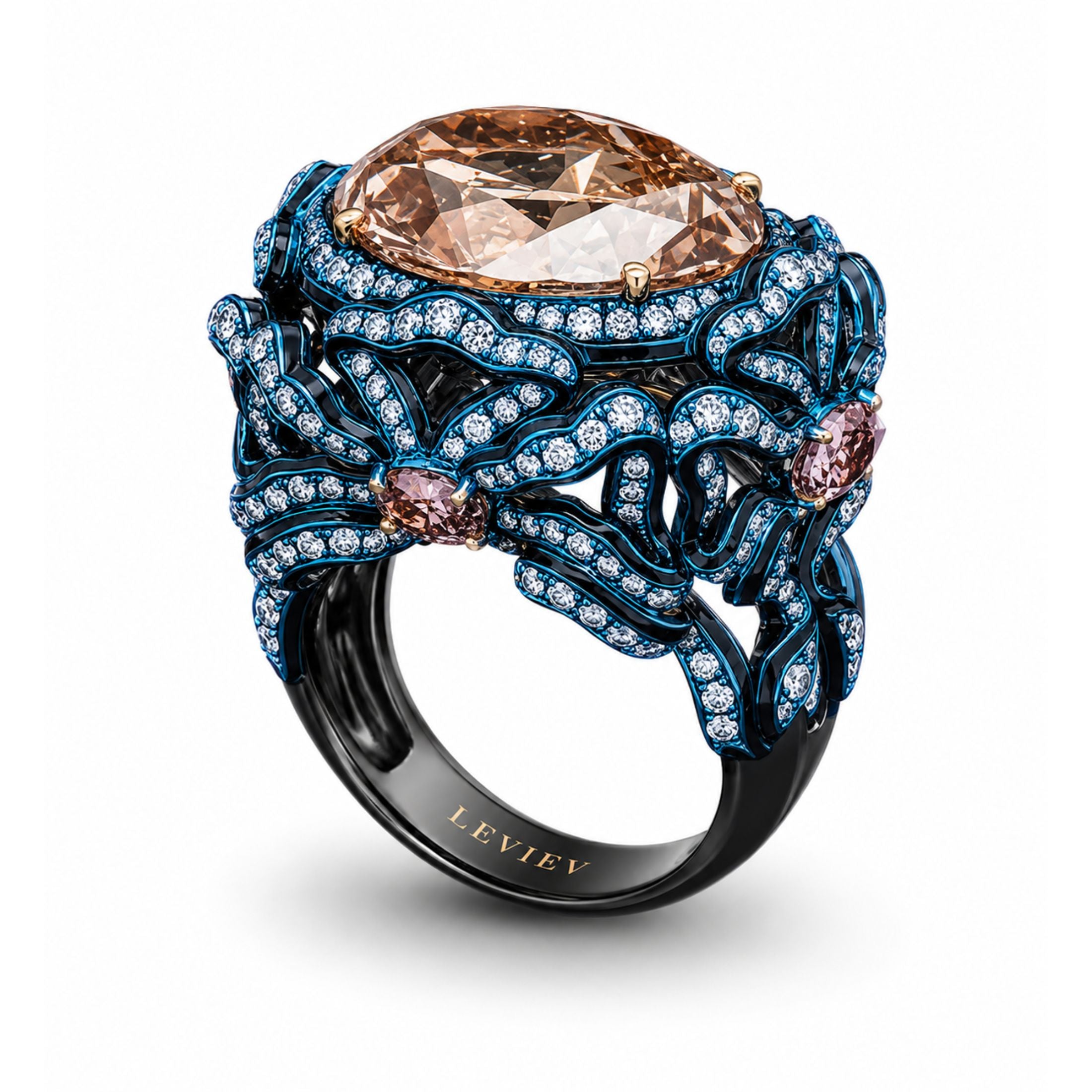 Leviathan Bleu 16.03 Carat Diamond Ring in 18K Gold