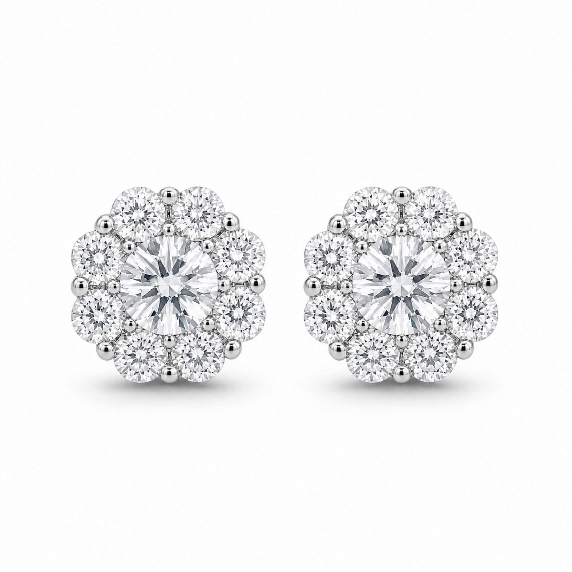 Liora 1.50 Carat Diamond Stud Earring in 14K White Gold