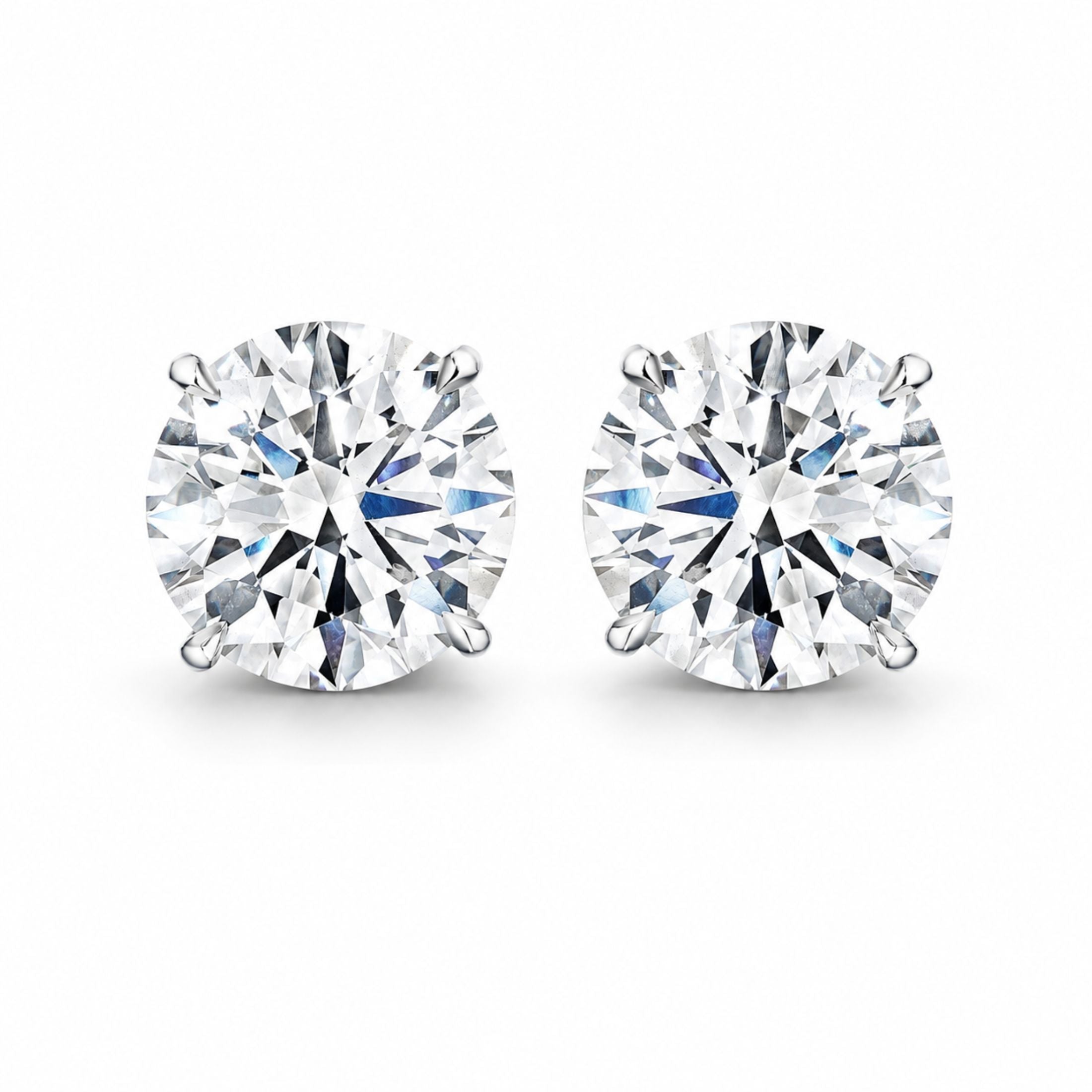 Livia 12.20 Carat Diamond Stud Earring in Platinum