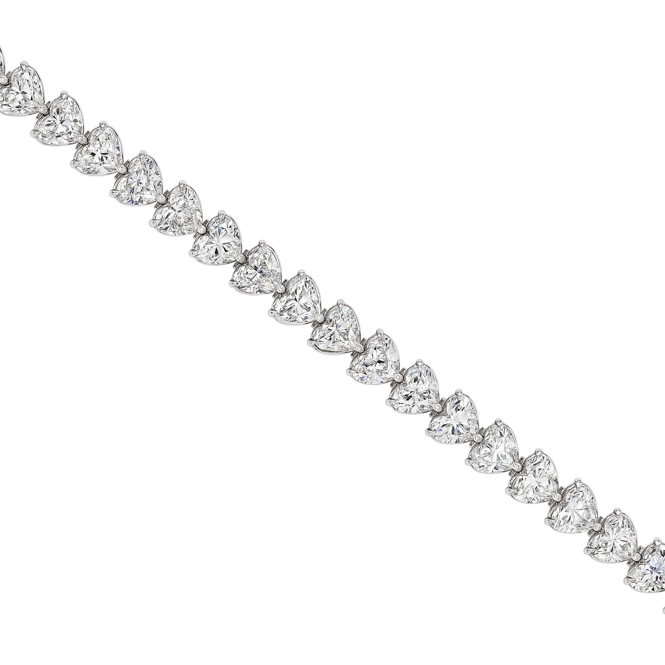 Lucent Hearts 26.48 Carat Diamond Tennis Bracelet in Platinum Leviev Bracelets Bracelets, Leviev Leviev 