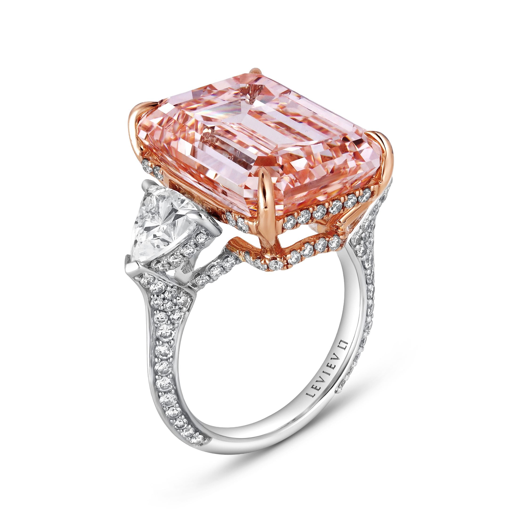 Lugano 22.36 Carat Emerald Cut Diamond Ring in 18K White Gold