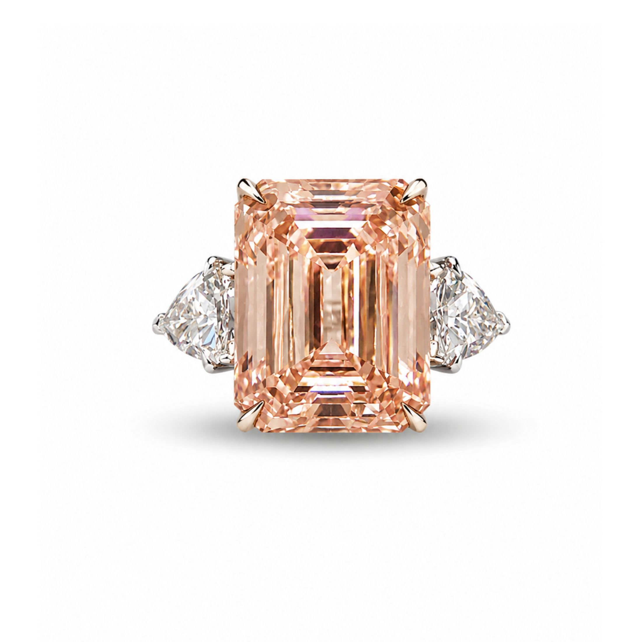 Lugano 22.36 Carat Emerald Cut Diamond Ring in 18K White Gold