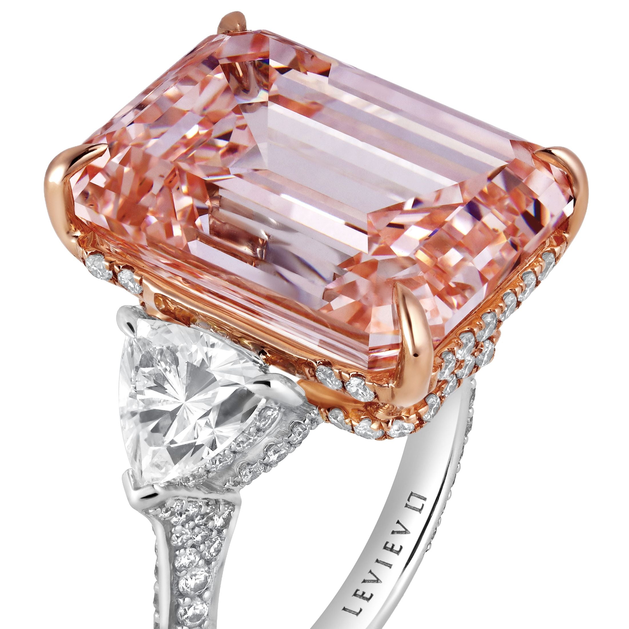 Lugano 22.36 Carat Emerald Cut Diamond Ring in 18K White Gold