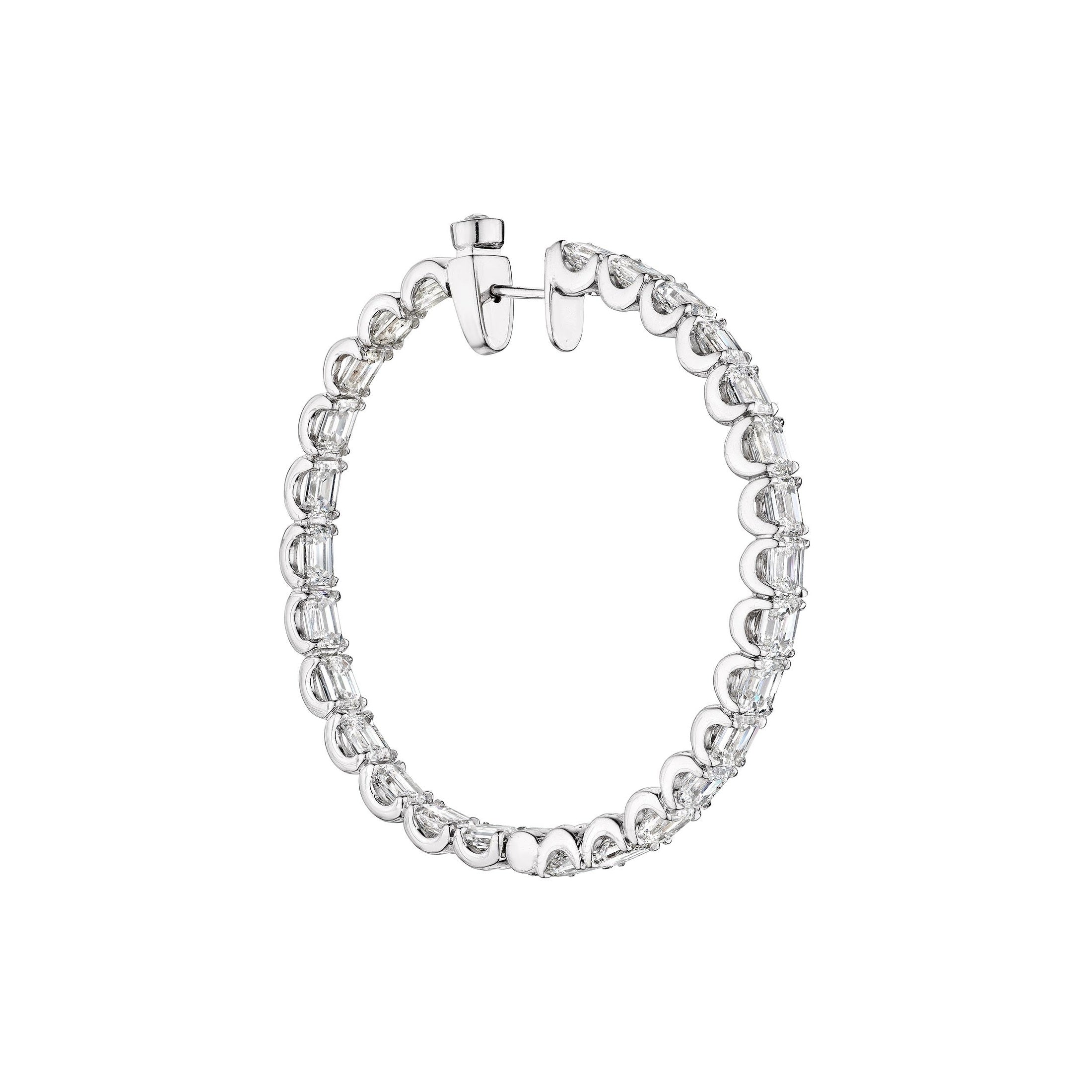 'Luminous Sphere' Round Diamond Hoop Earrings, 11 CT Leviev Earrings Earrings Leviev 