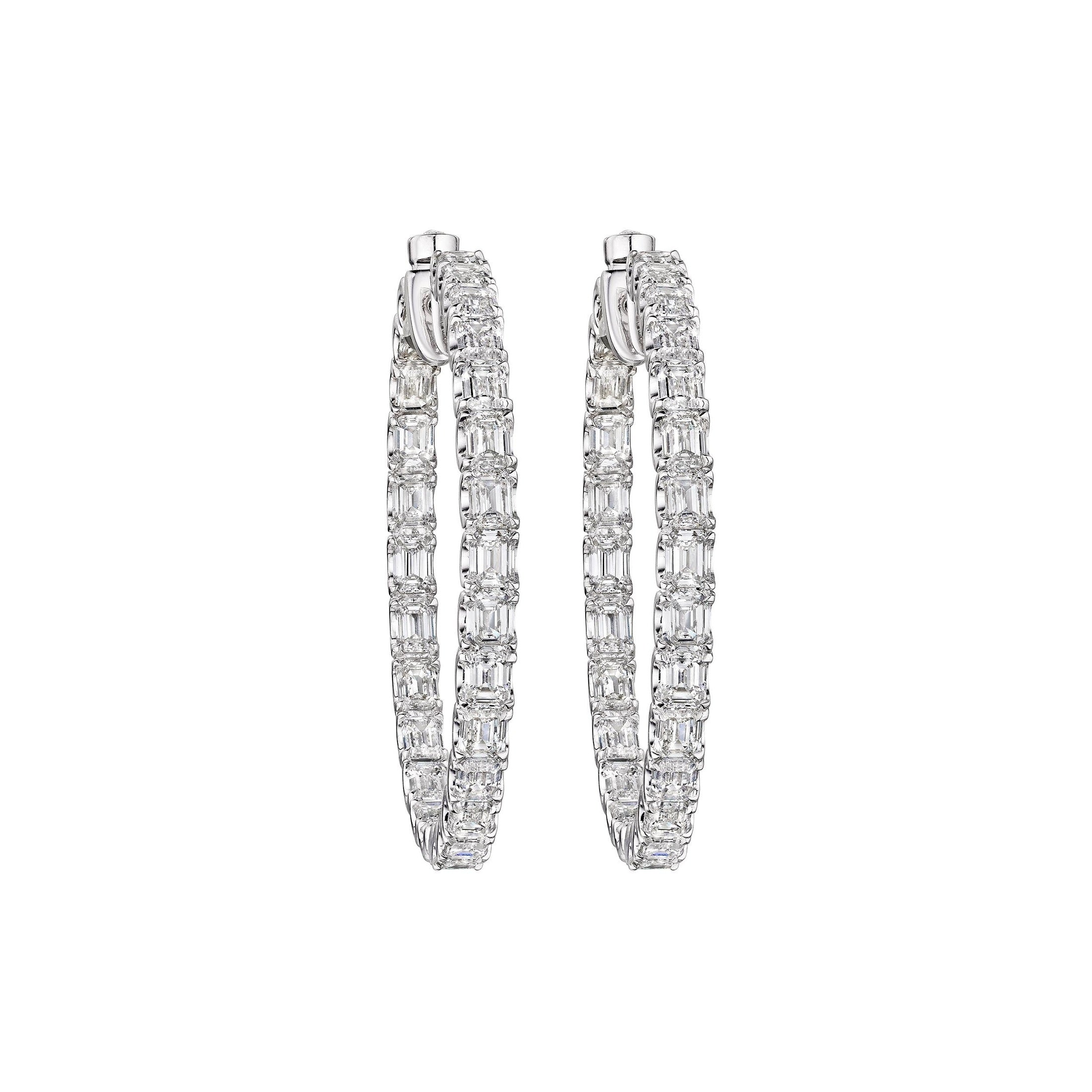 'Luminous Sphere' Round Diamond Hoop Earrings, 11 CT Leviev Earrings Earrings Leviev 