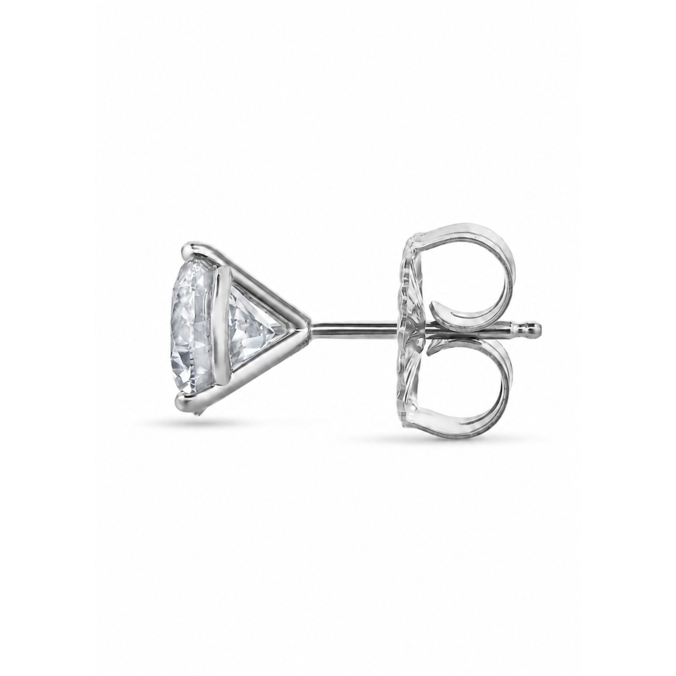 Madison 4.14 Carat Diamond Stud Earrings in 14K Gold