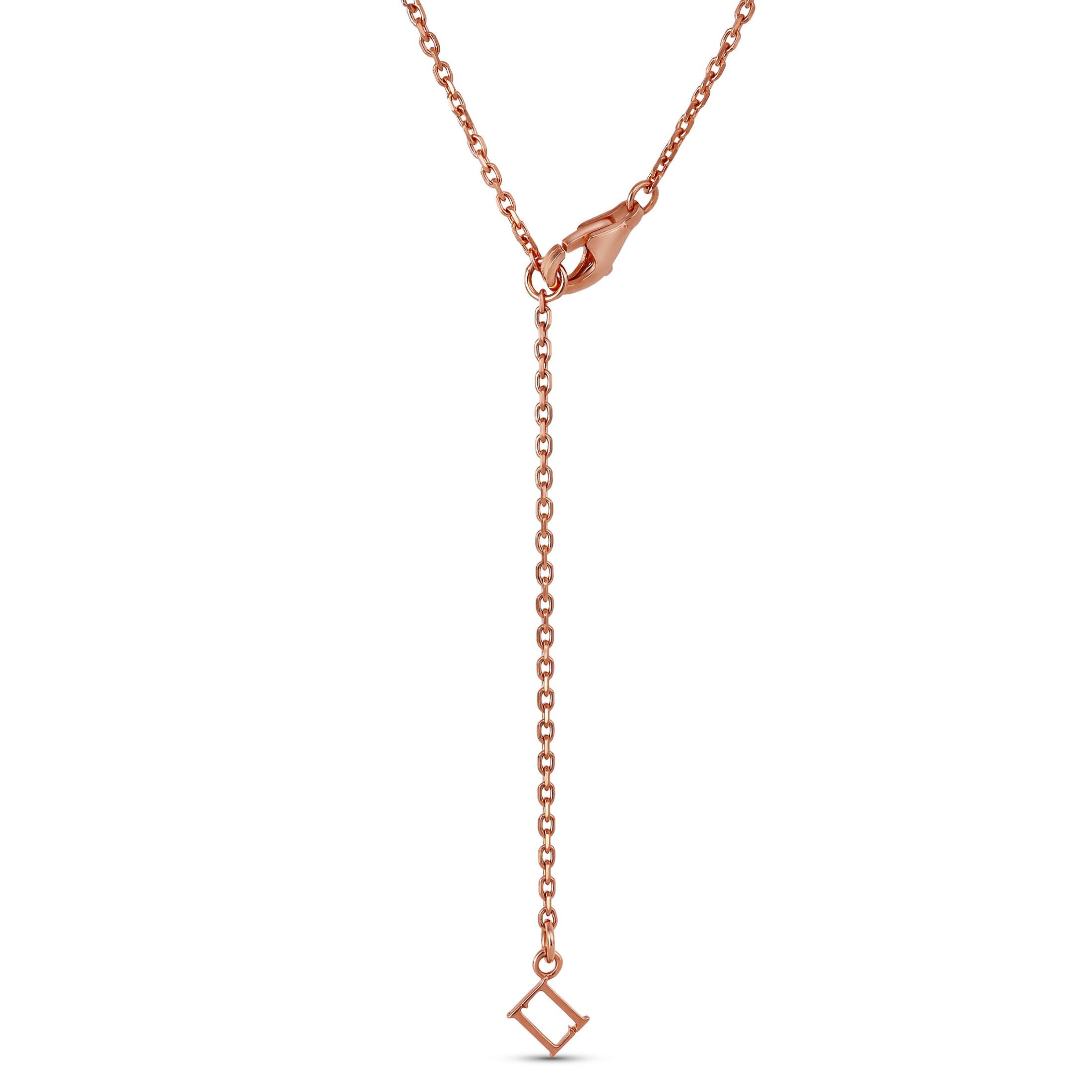 Magen Opaline 0.65 Carat Opal & Diamond Star of David Pendant Necklace in 18K Rose Gold