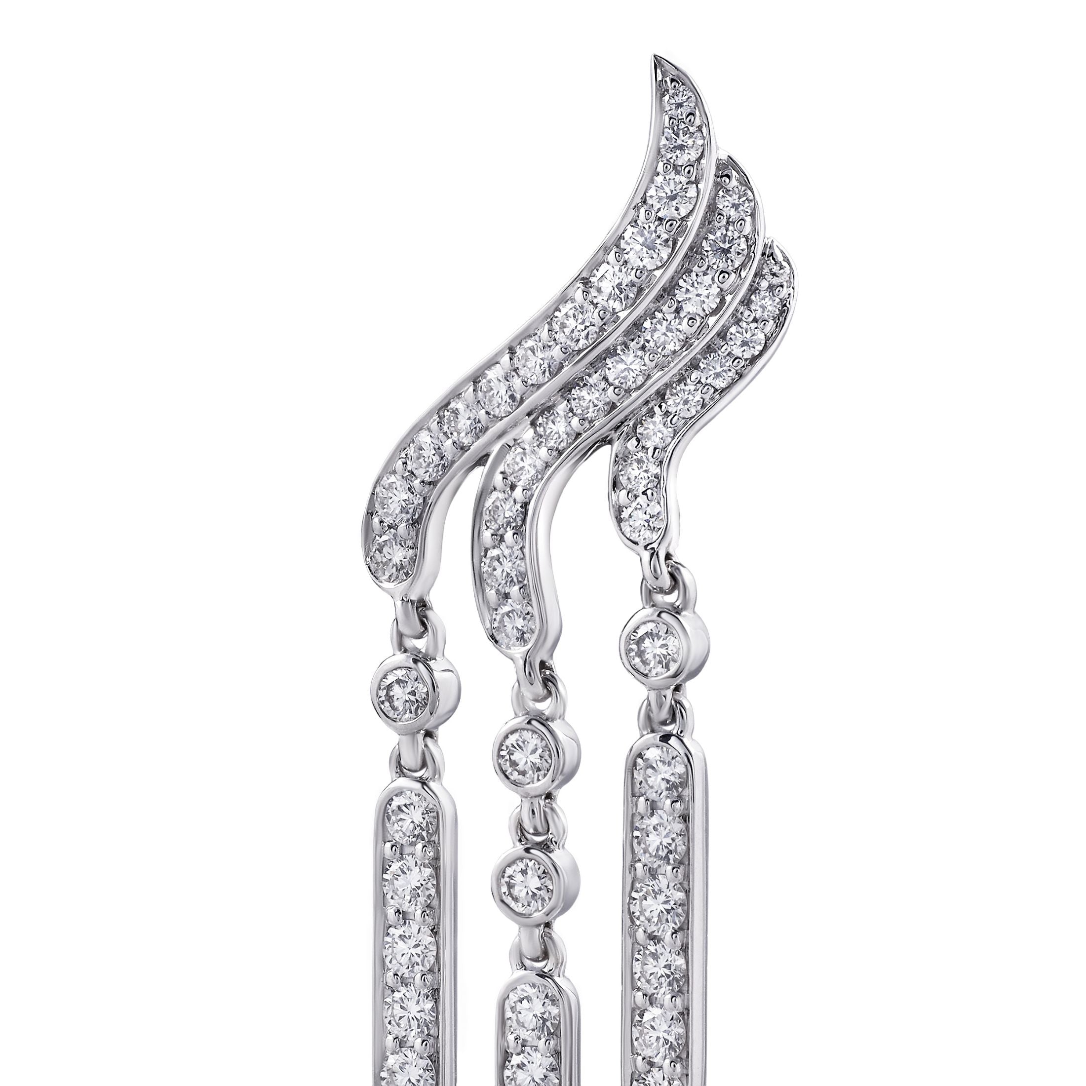 Majestic Starlette 4.97 Carat Diamond Earrings in 18K White Gold