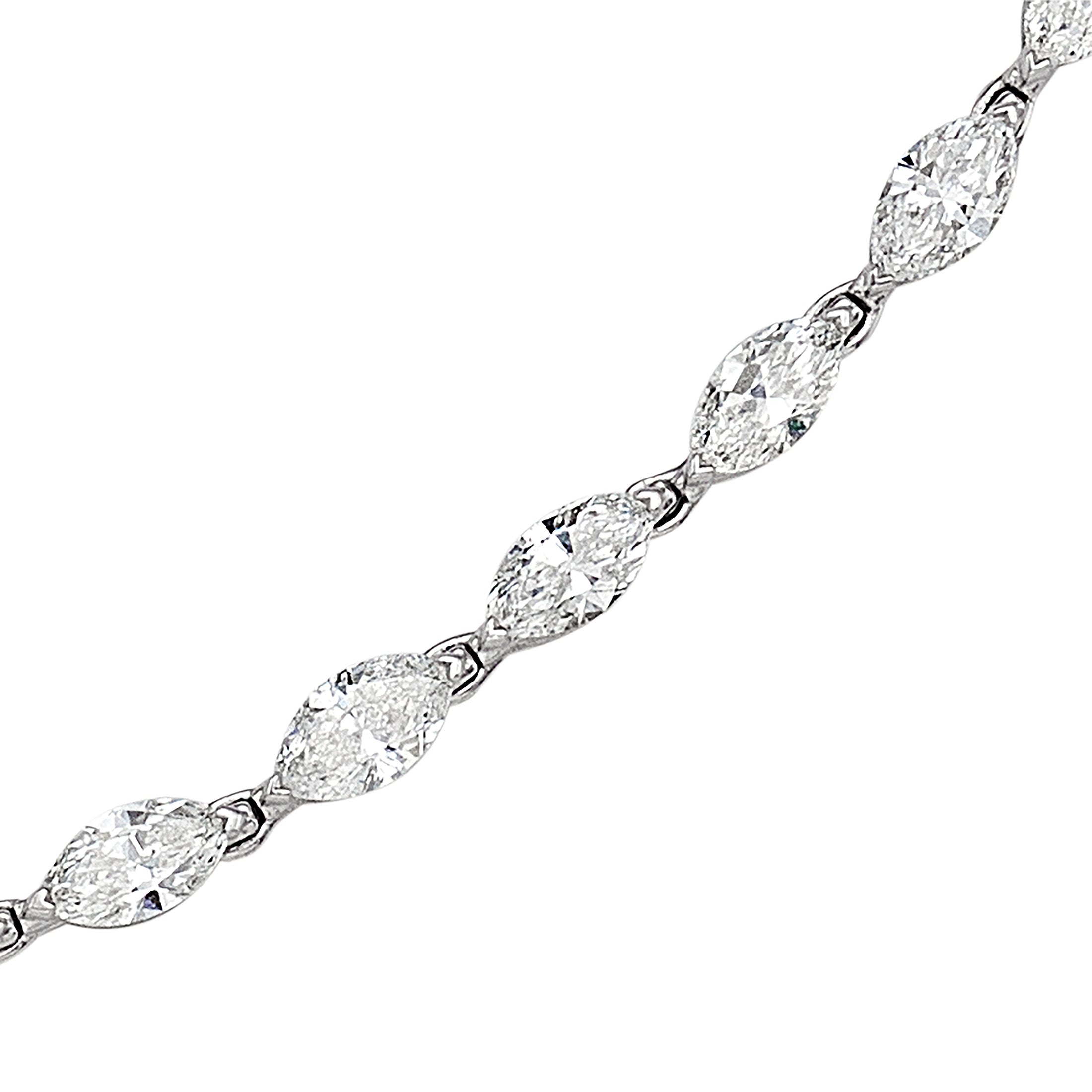 Marquise Shape Diamond Necklace, 8 CT Leviev Necklaces Necklaces