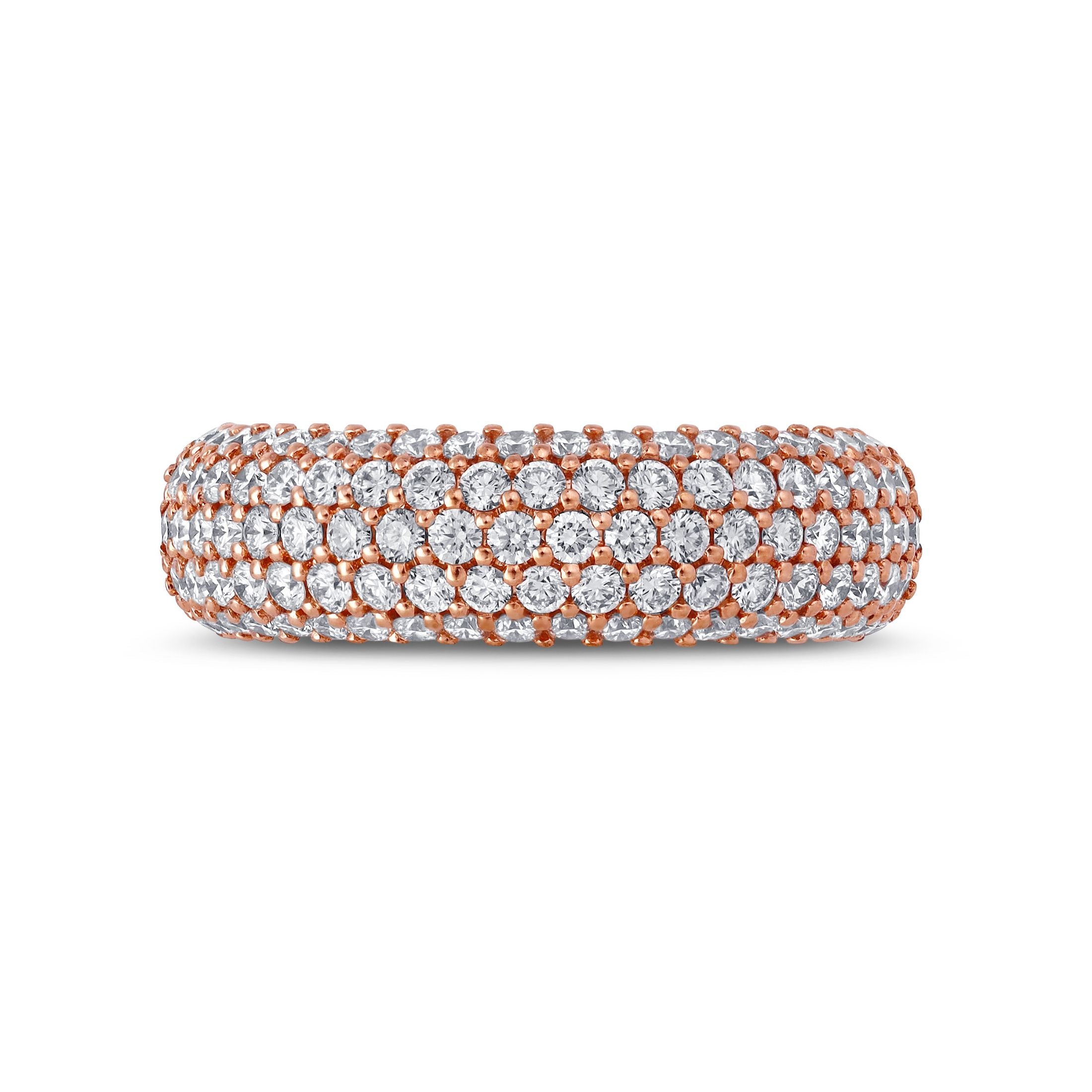 Midnight Pavé 5.53 Carat Diamond & Black Onyx Ring in 18K Rose Gold