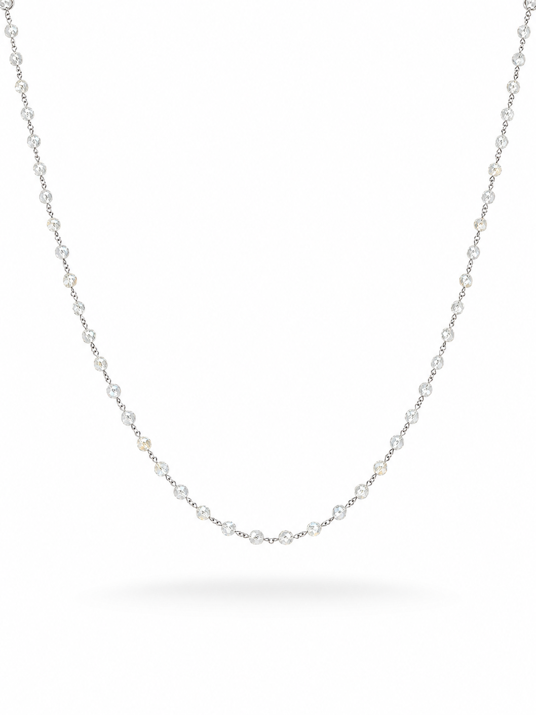 Milky Way 5.02 Carat Diamond Station Necklace in 18K White Gold