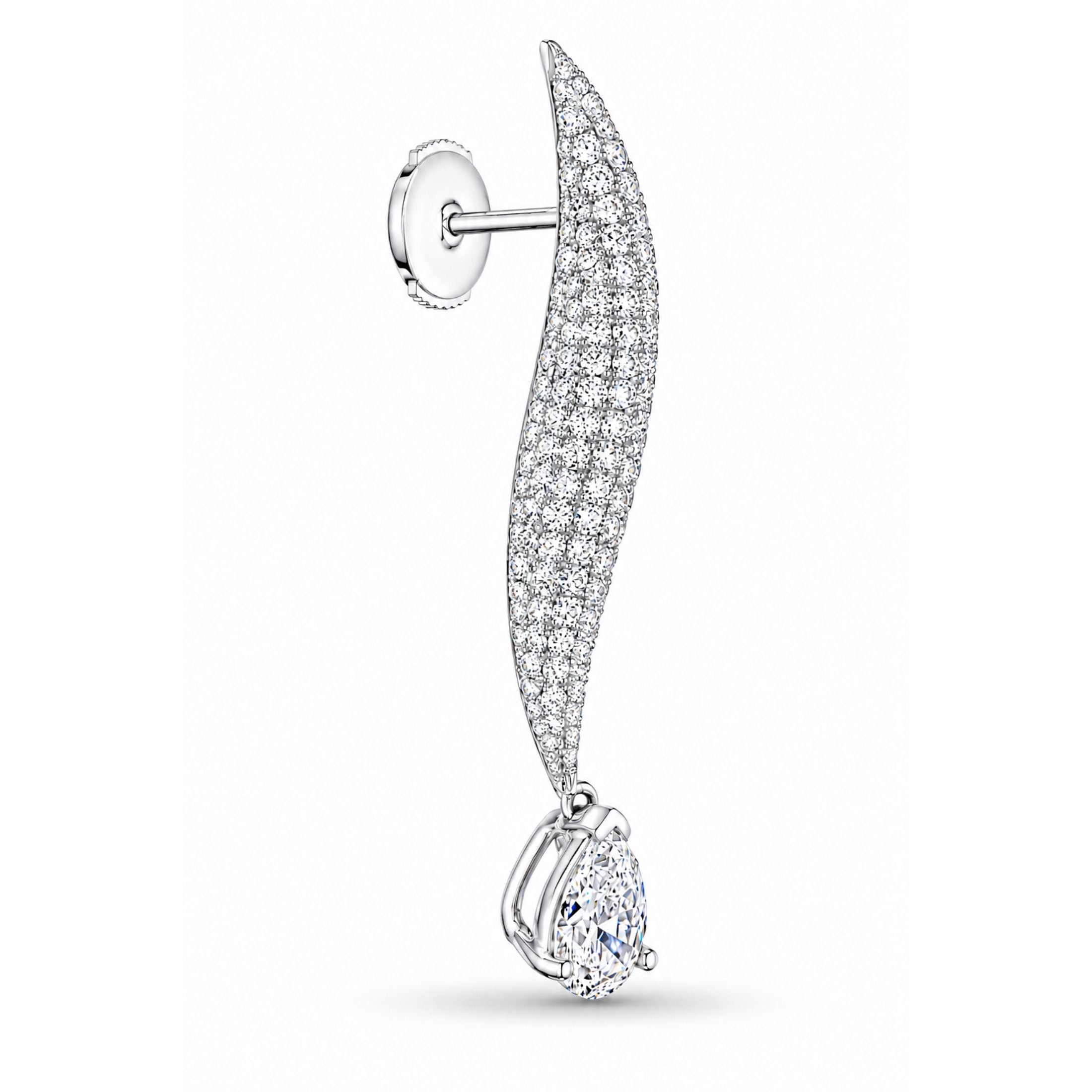 Moonfang 5.27 Carat Diamond Earrings in 18K White Gold