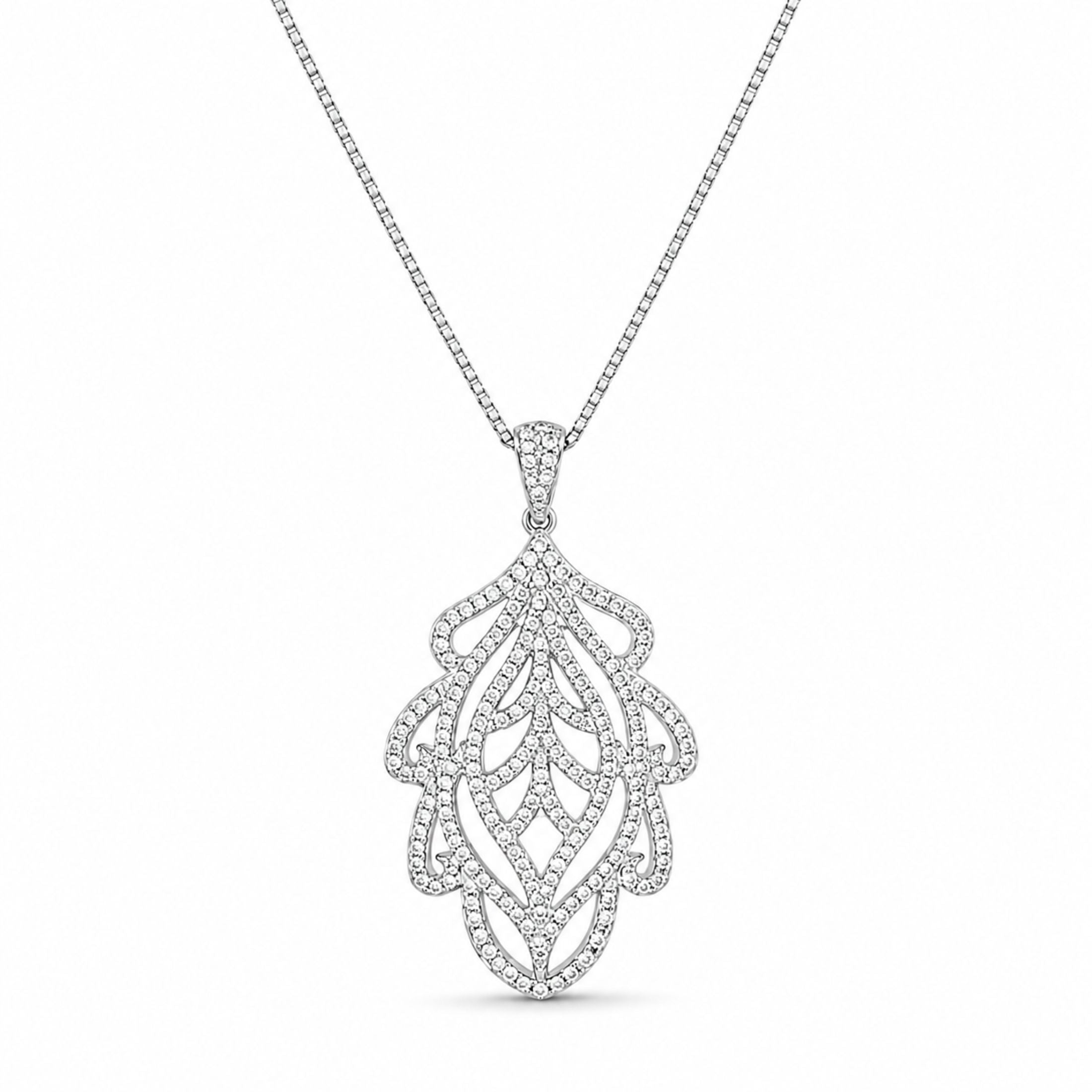 Evershade 3.05 Carat Diamond Pendant Necklace in 18K White Gold