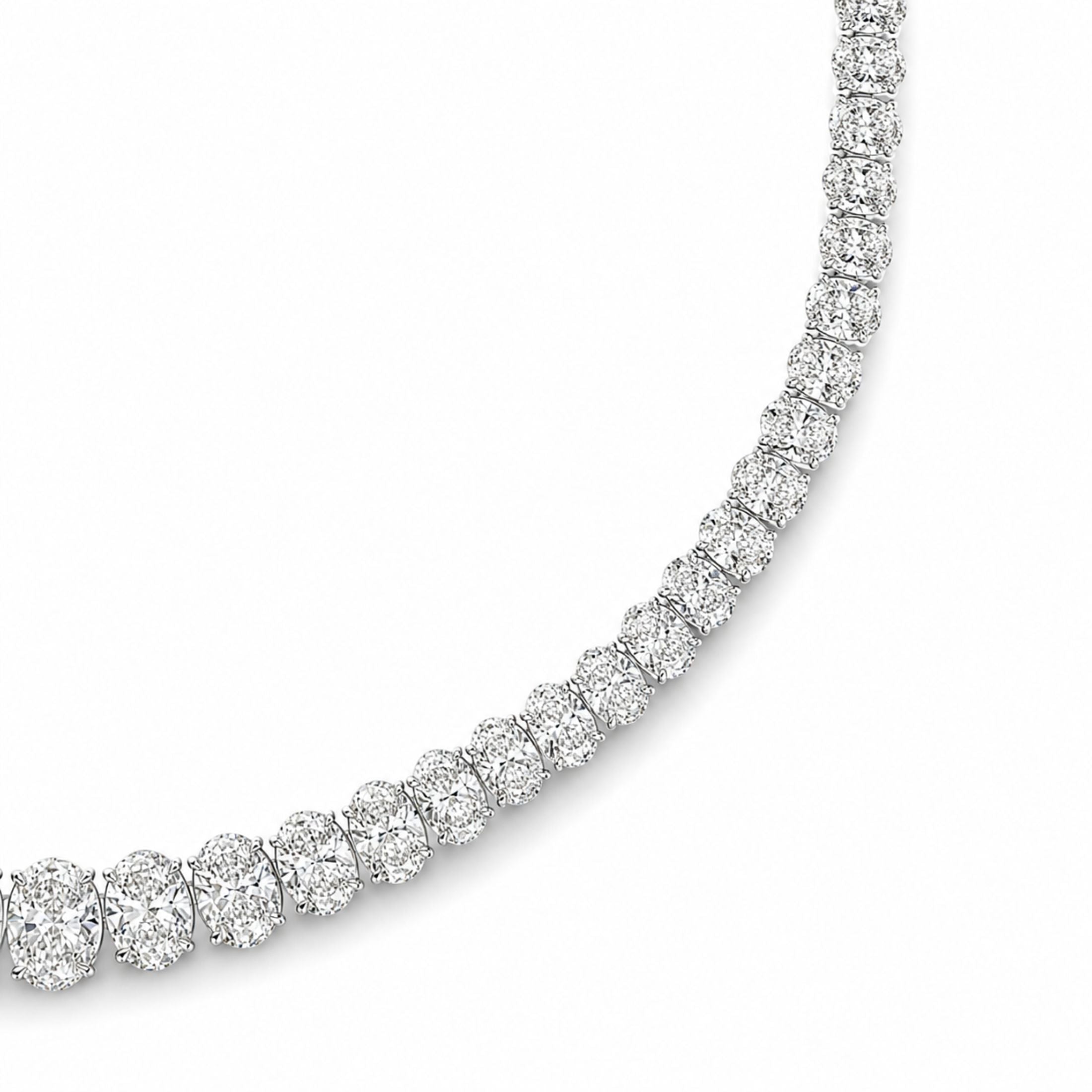 Rothwell 41.0 Carat Diamond Necklace in 18K White Gold