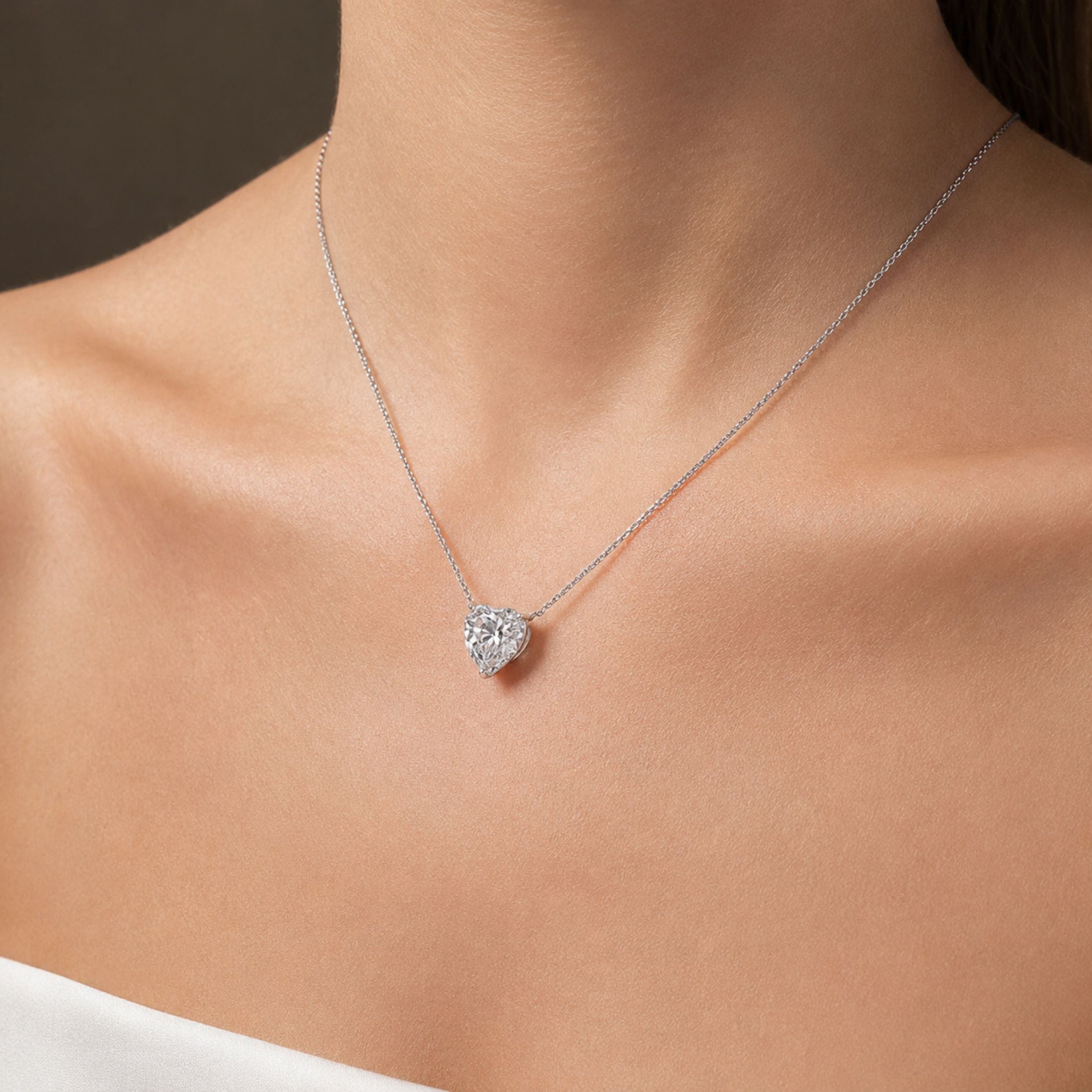 Heirloom Heart 5.01 Carat Heart-Cut Diamond Pendant Necklace in Platinum