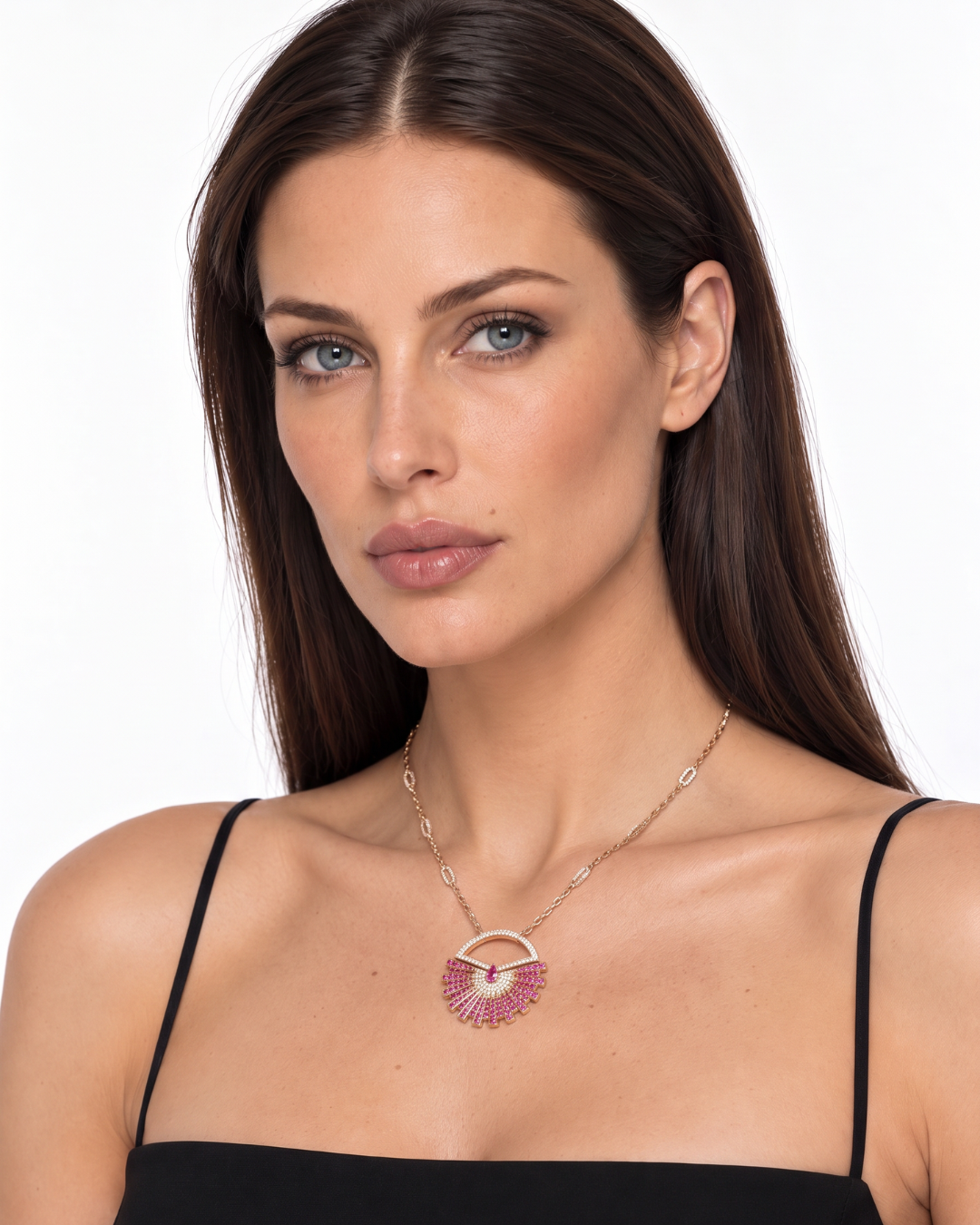 Nea 6.92 Carat Pendant Necklace in 18K Rose Gold