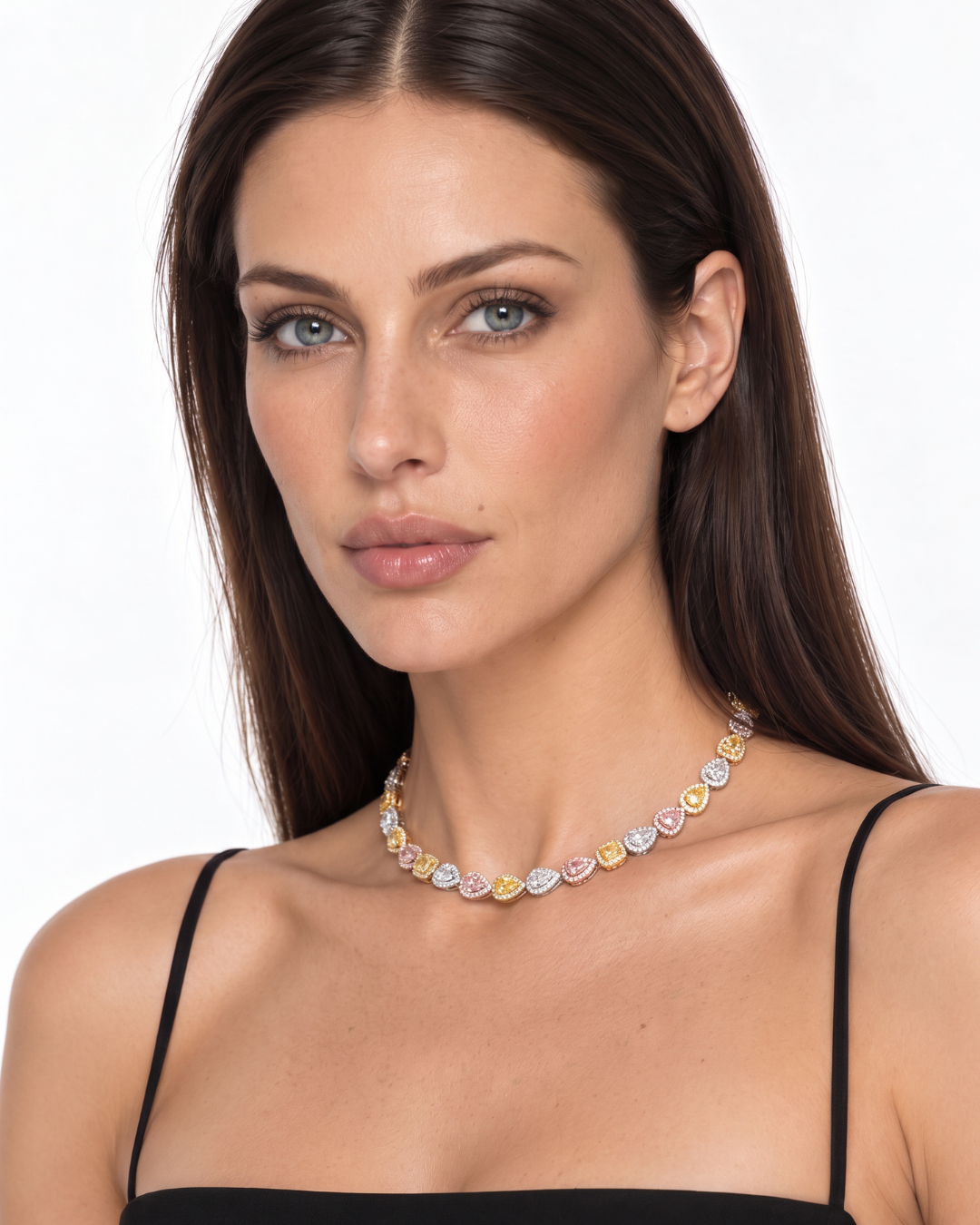 Leviev Claro 14.99 Carat Diamond Necklace in 18K White Gold, additional view 2