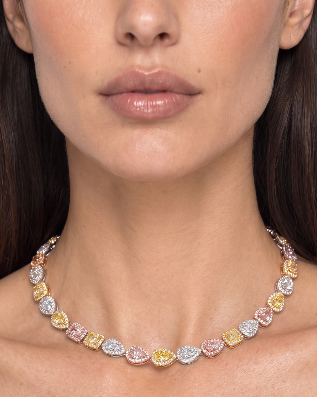Leviev Claro 14.99 Carat Diamond Necklace in 18K White Gold, additional view 3