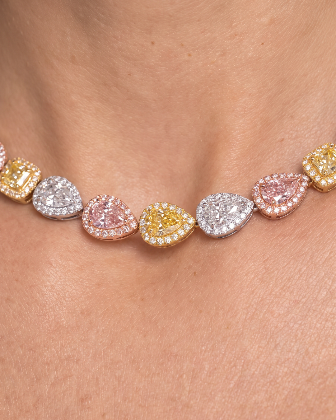 Leviev Claro 14.99 Carat Diamond Necklace in 18K White Gold, additional view 4