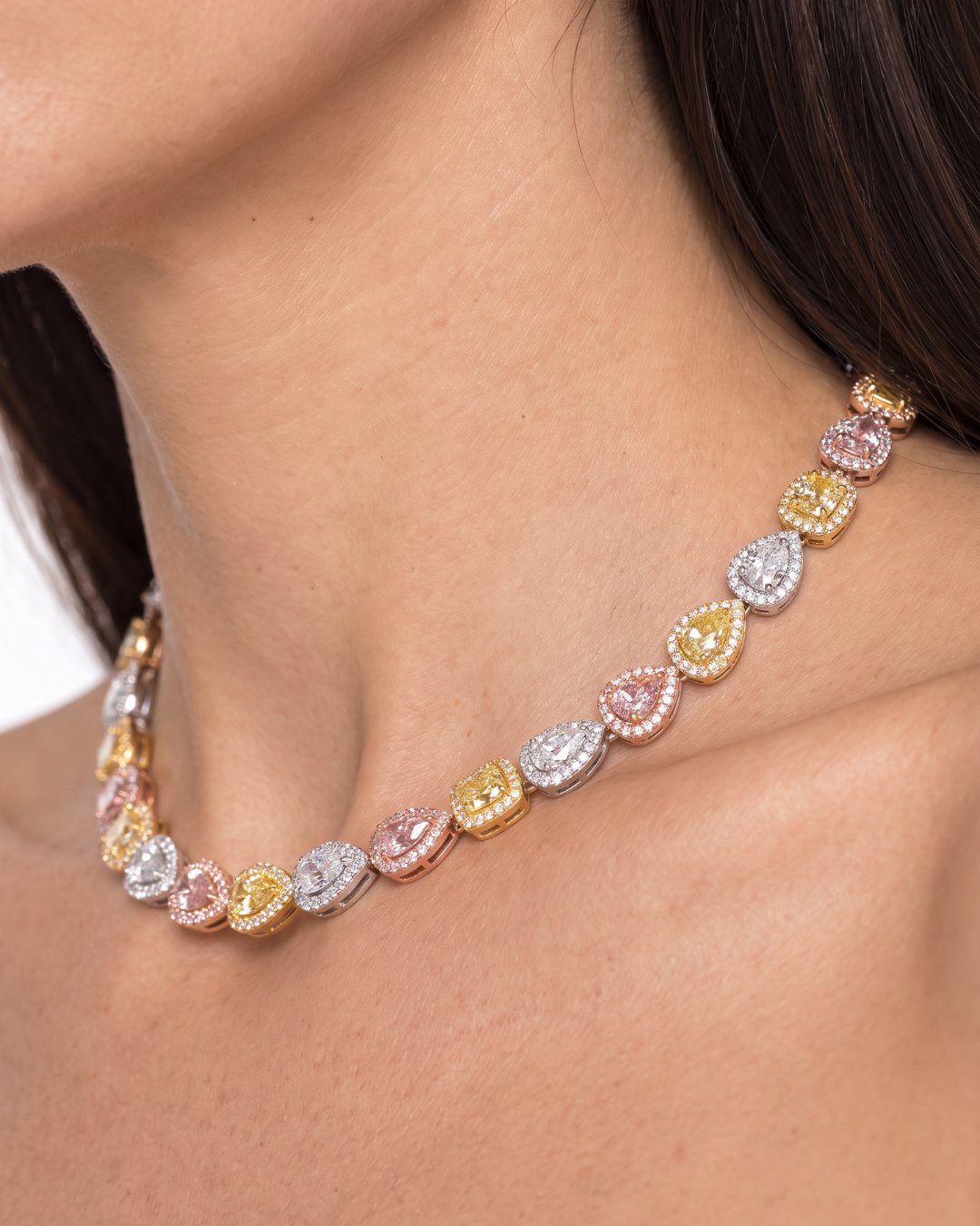 Leviev Claro 14.99 Carat Diamond Necklace in 18K White Gold, additional view 5