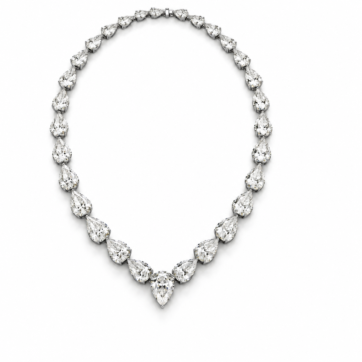 Leviev Divine 65 Carat Pear-Shaped Diamond Choker in Platinum