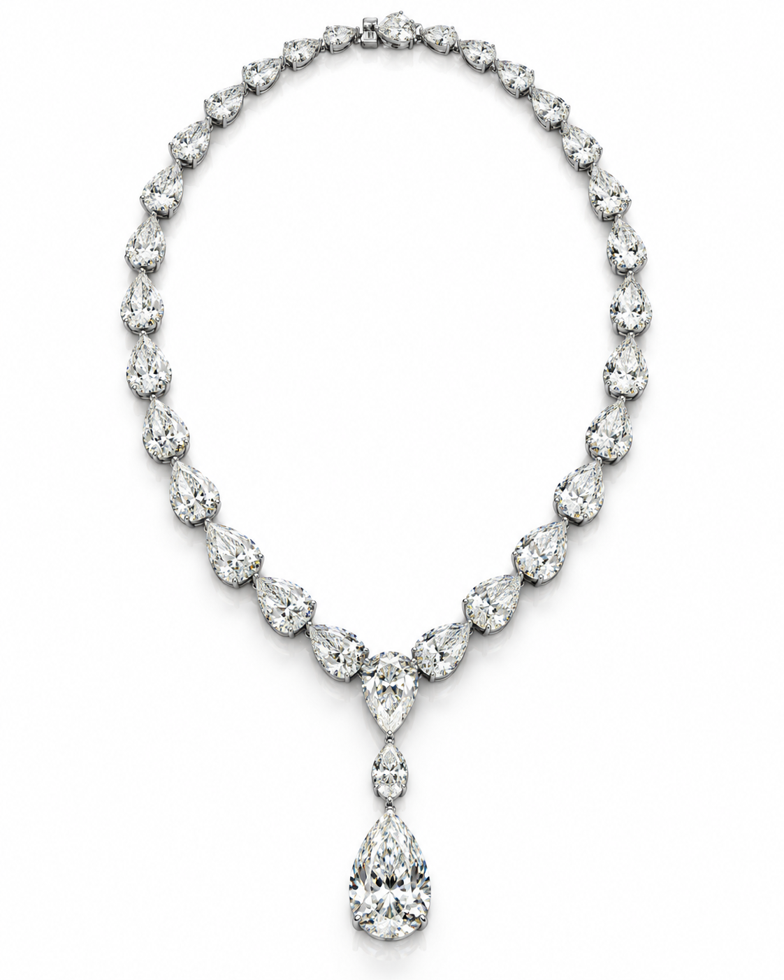 Leviev Divine 83.39 Carat Pear Diamond Pendant Necklace in Platinum