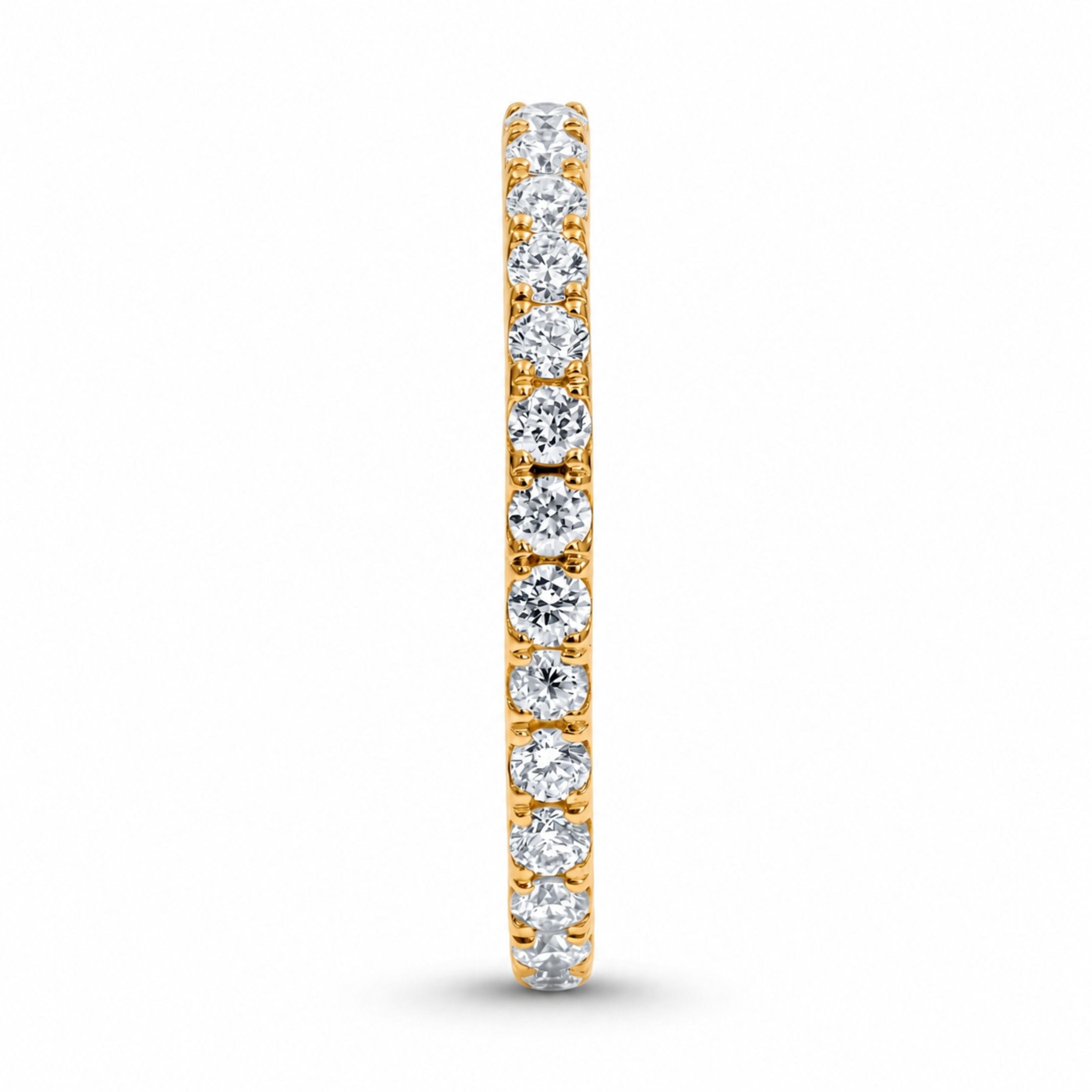 Pera 1.0 Carat Diamond Hoop Earring in 18K Gold