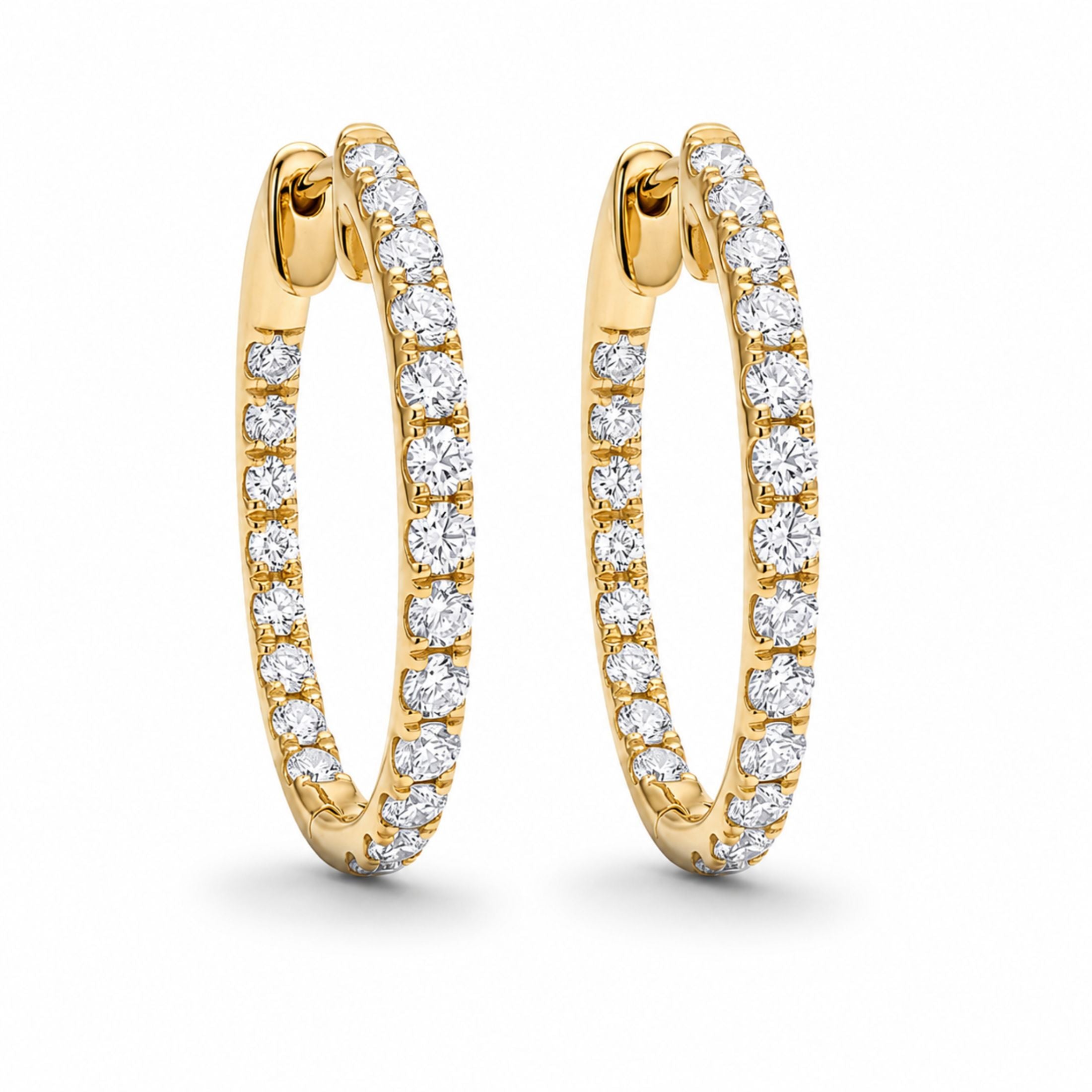 Pera 1.0 Carat Diamond Hoop Earring in 18K Gold