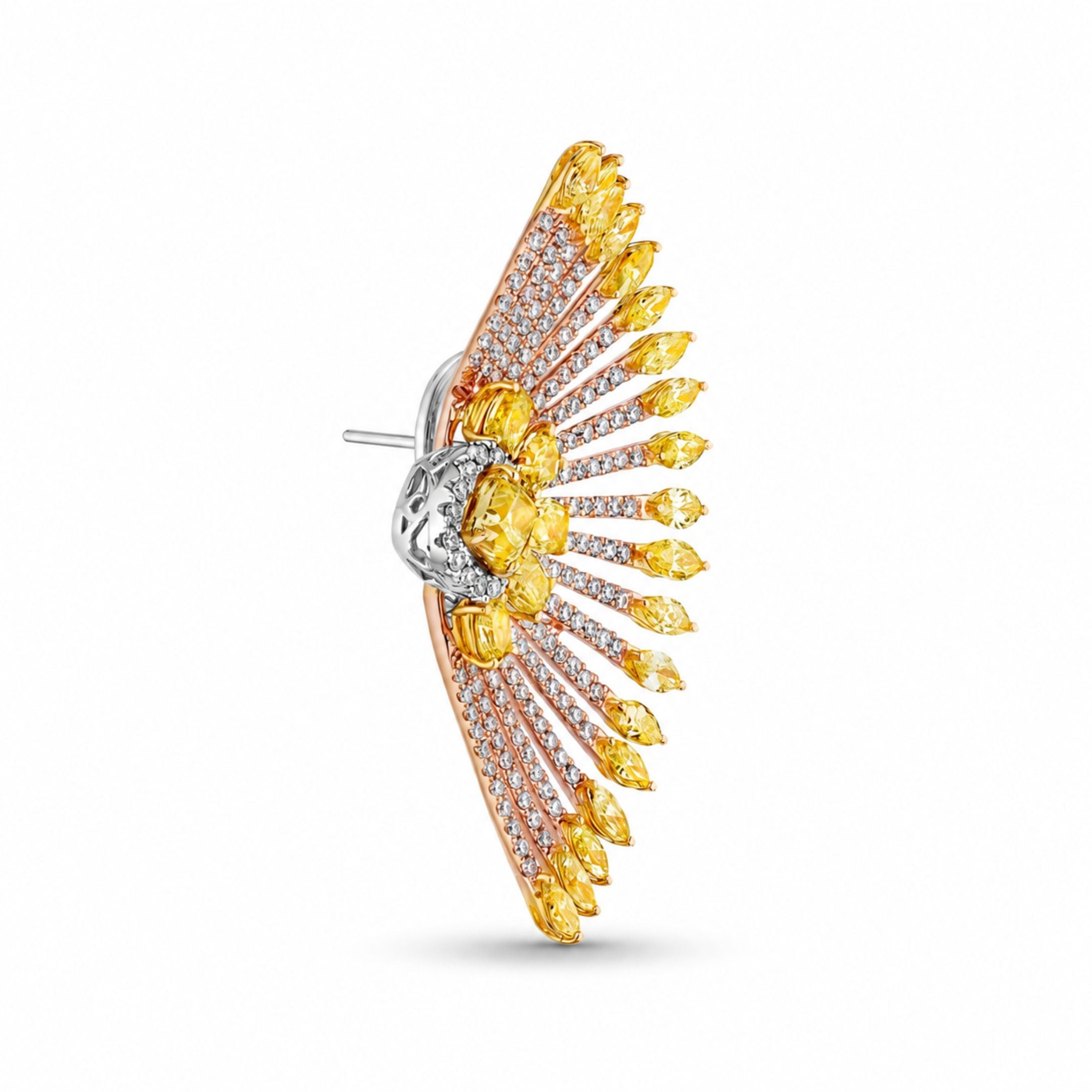 Phoenix of Sol 8.75 Carat Diamond Stud Earrings in 18K White Gold