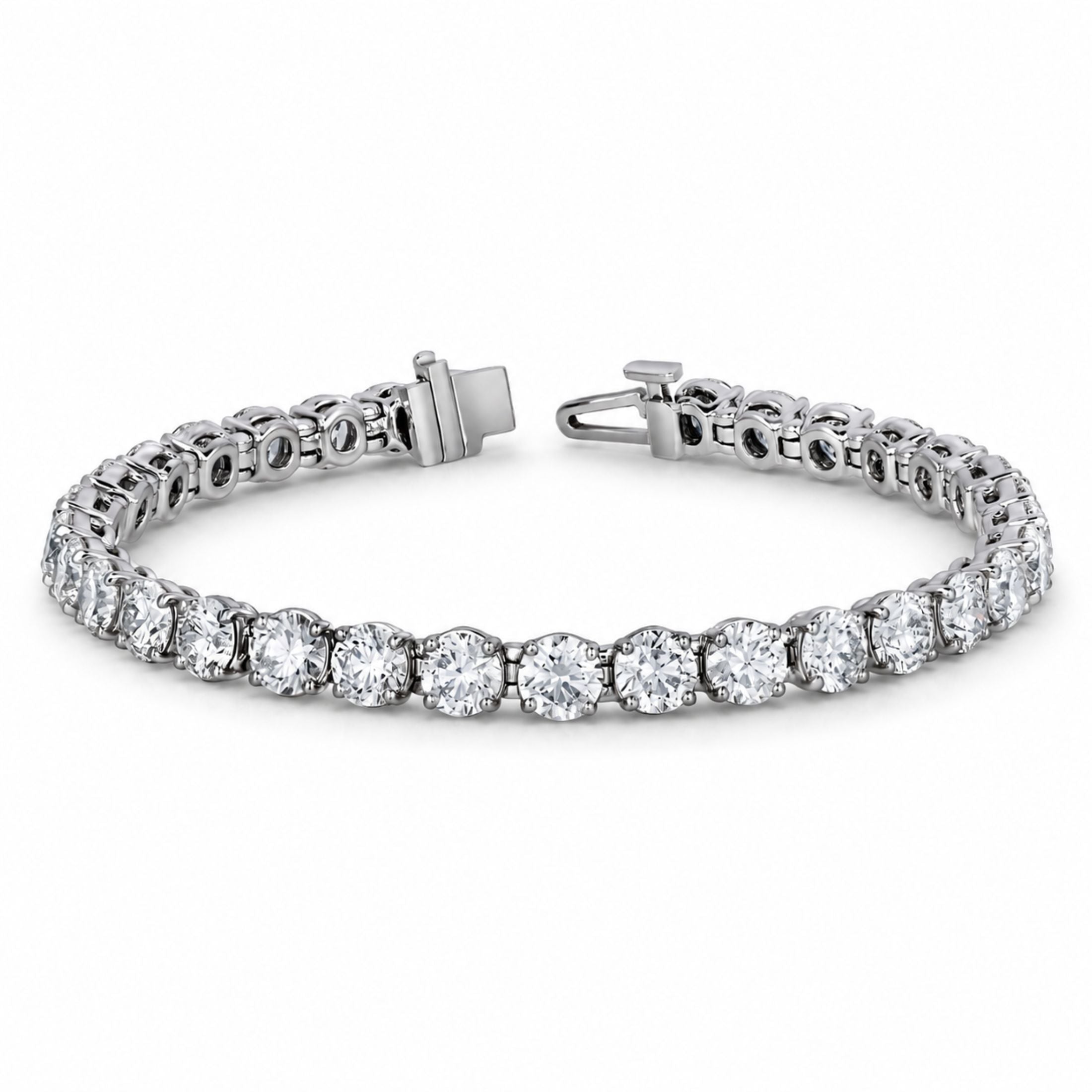 Pure Continuum 16.08 Carat Diamond Bracelet in Platinum